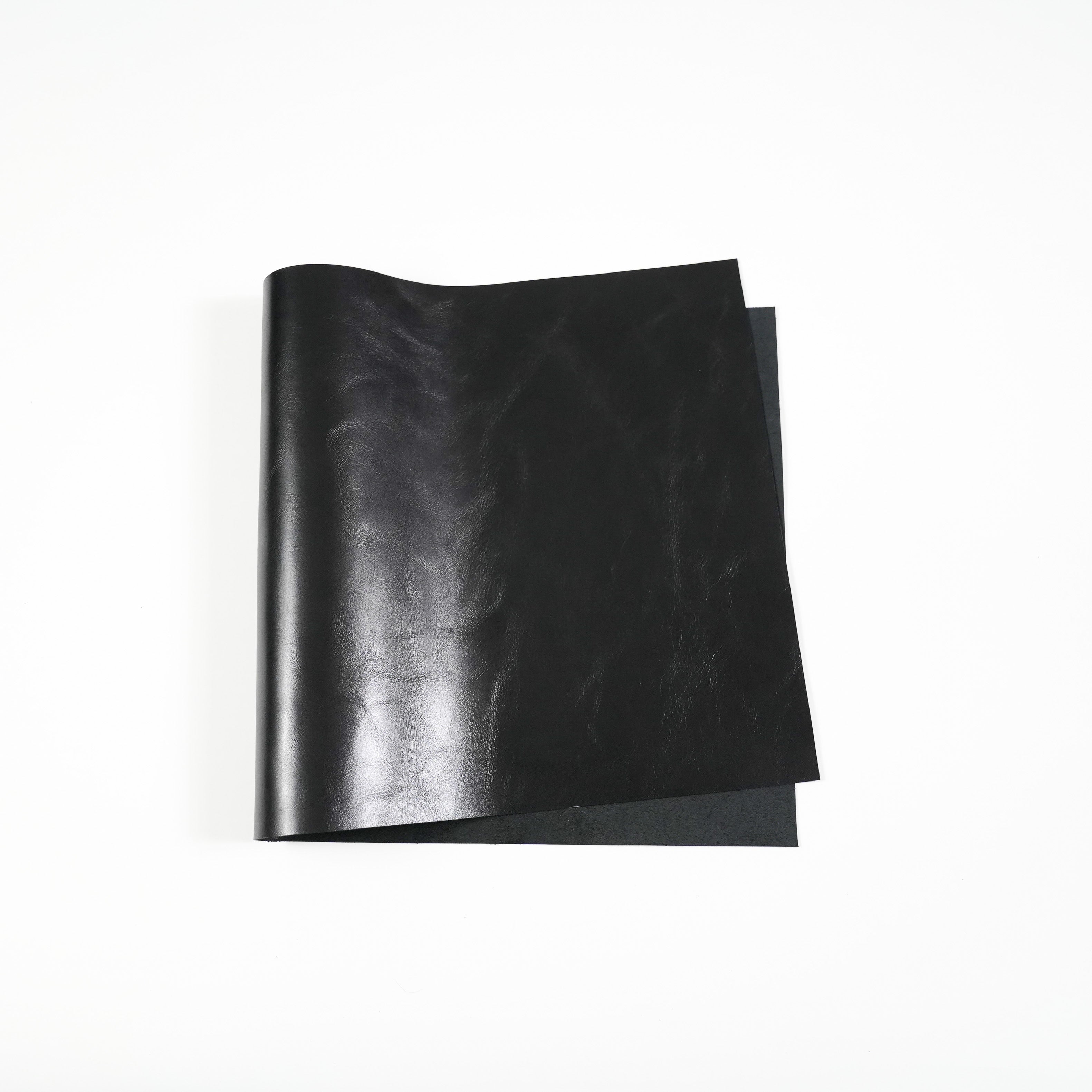 Italian Top Grain Glazed Leather Panels – Black