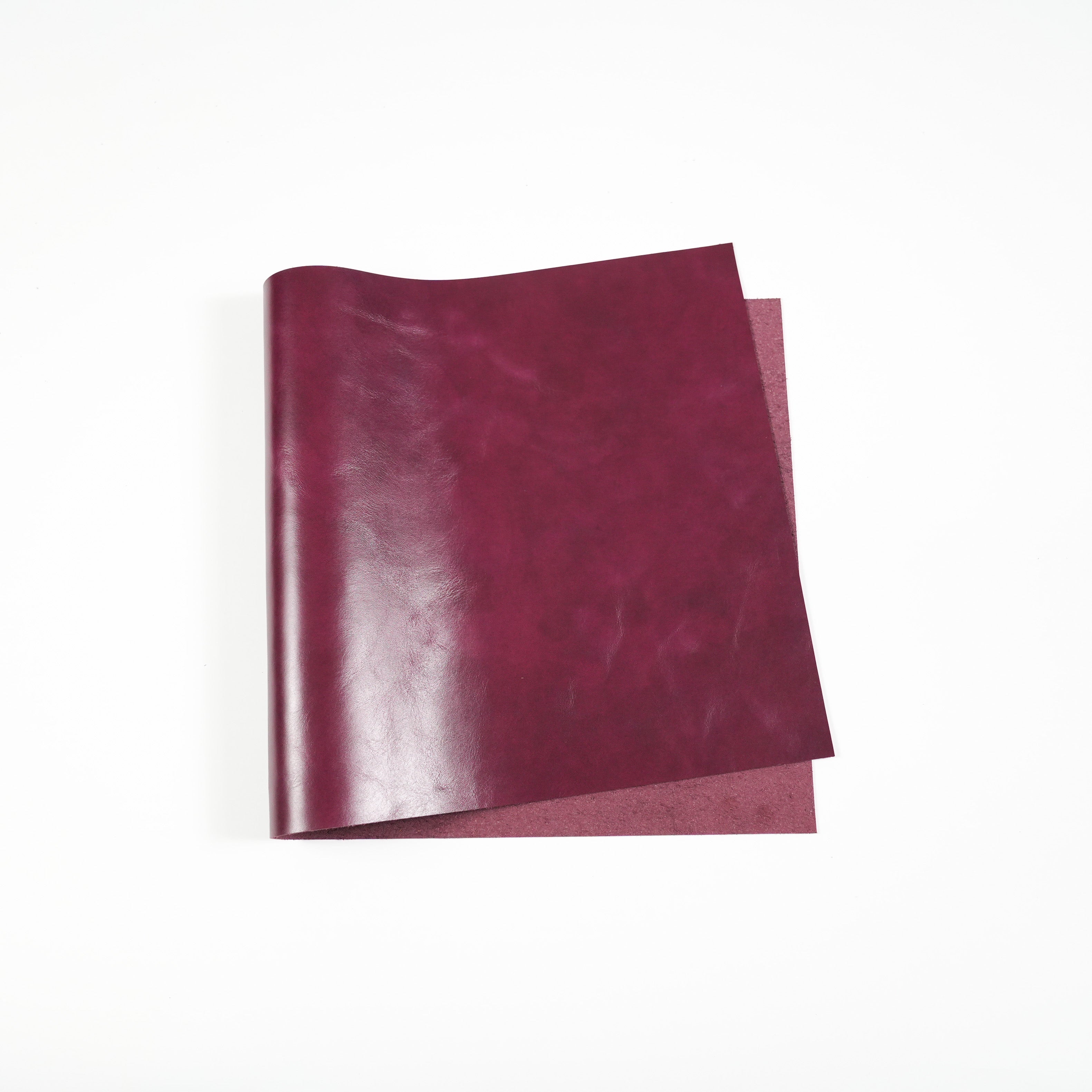 Italian Top Grain Glazed Leather Panels – Burgundy