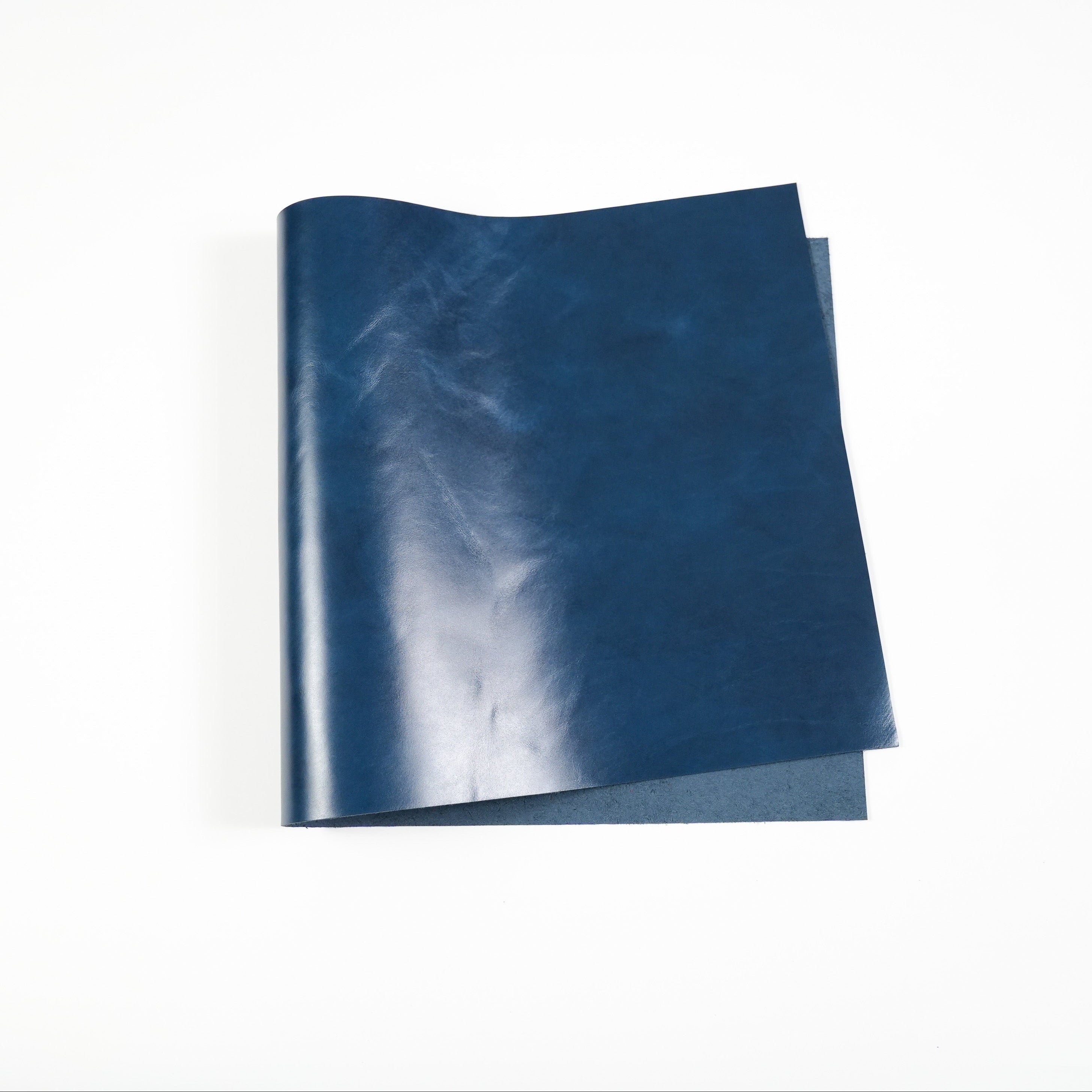 Italian Top Grain Glazed Leather Panels – Navy Blue