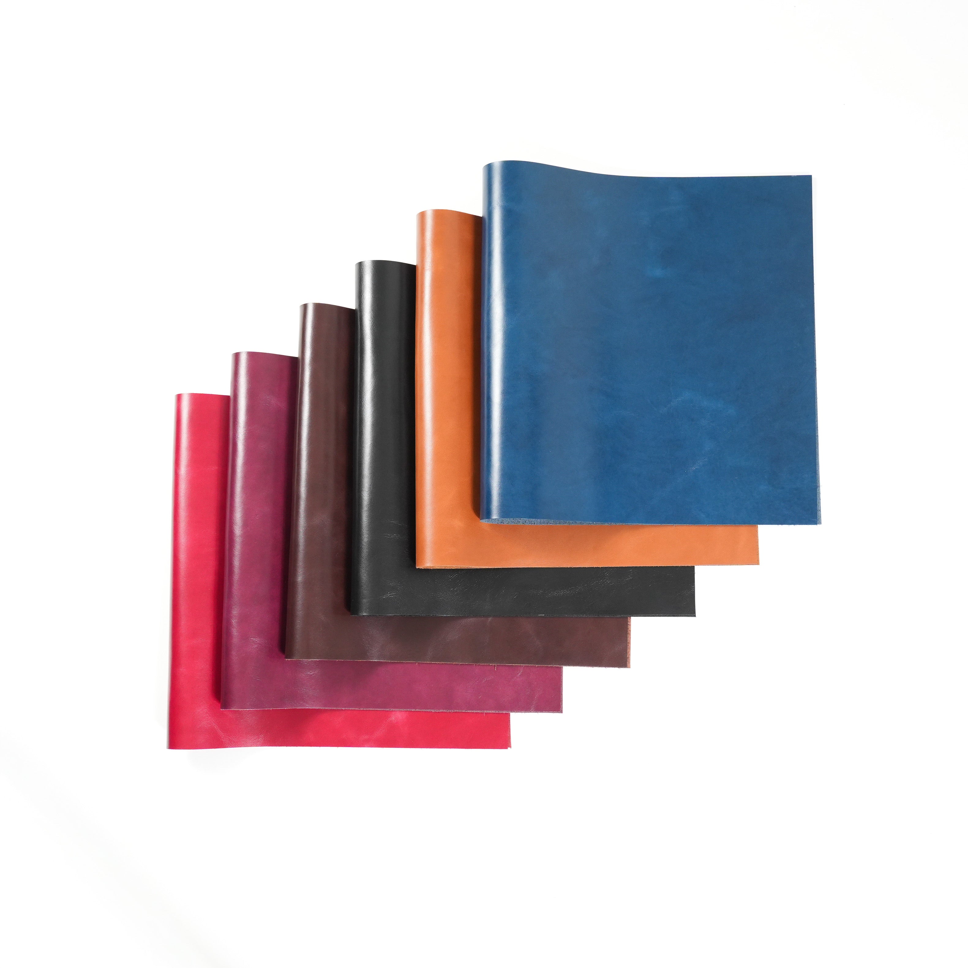 Italian Top Grain Glazed Leather Panels – Navy Blue