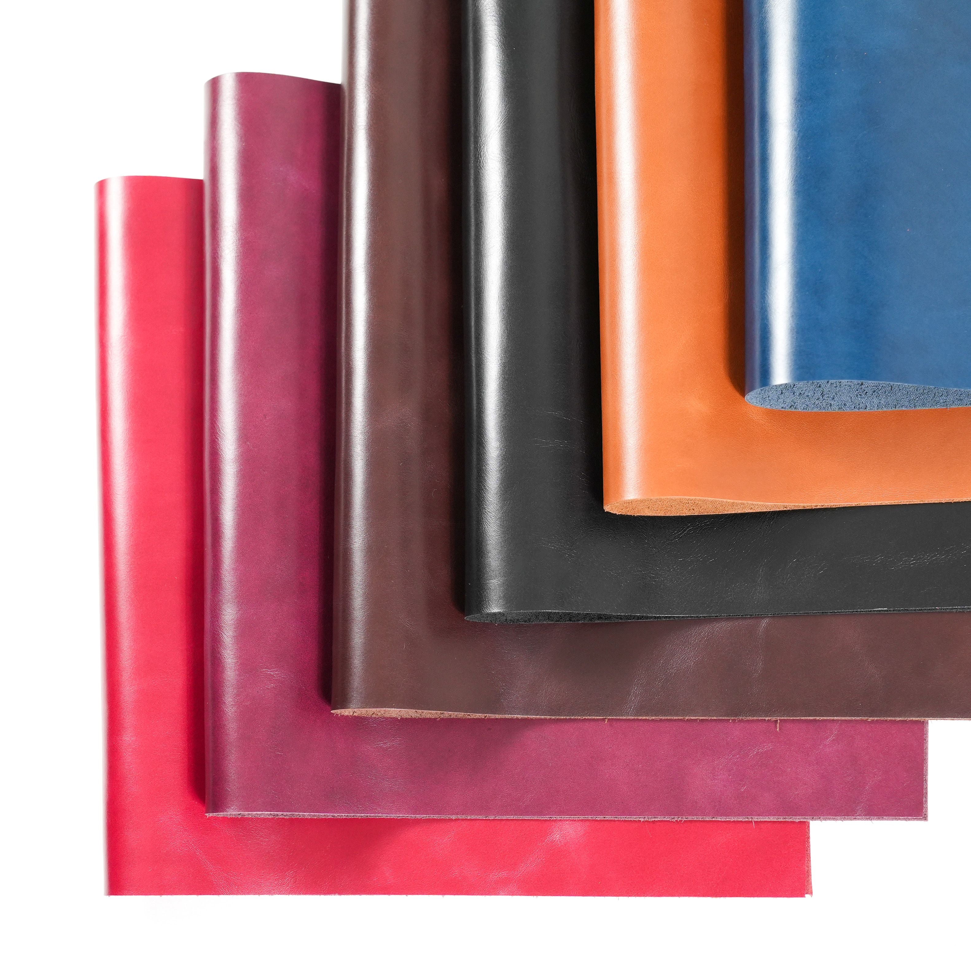 Italian Top Grain Glazed Leather Panels – Navy Blue