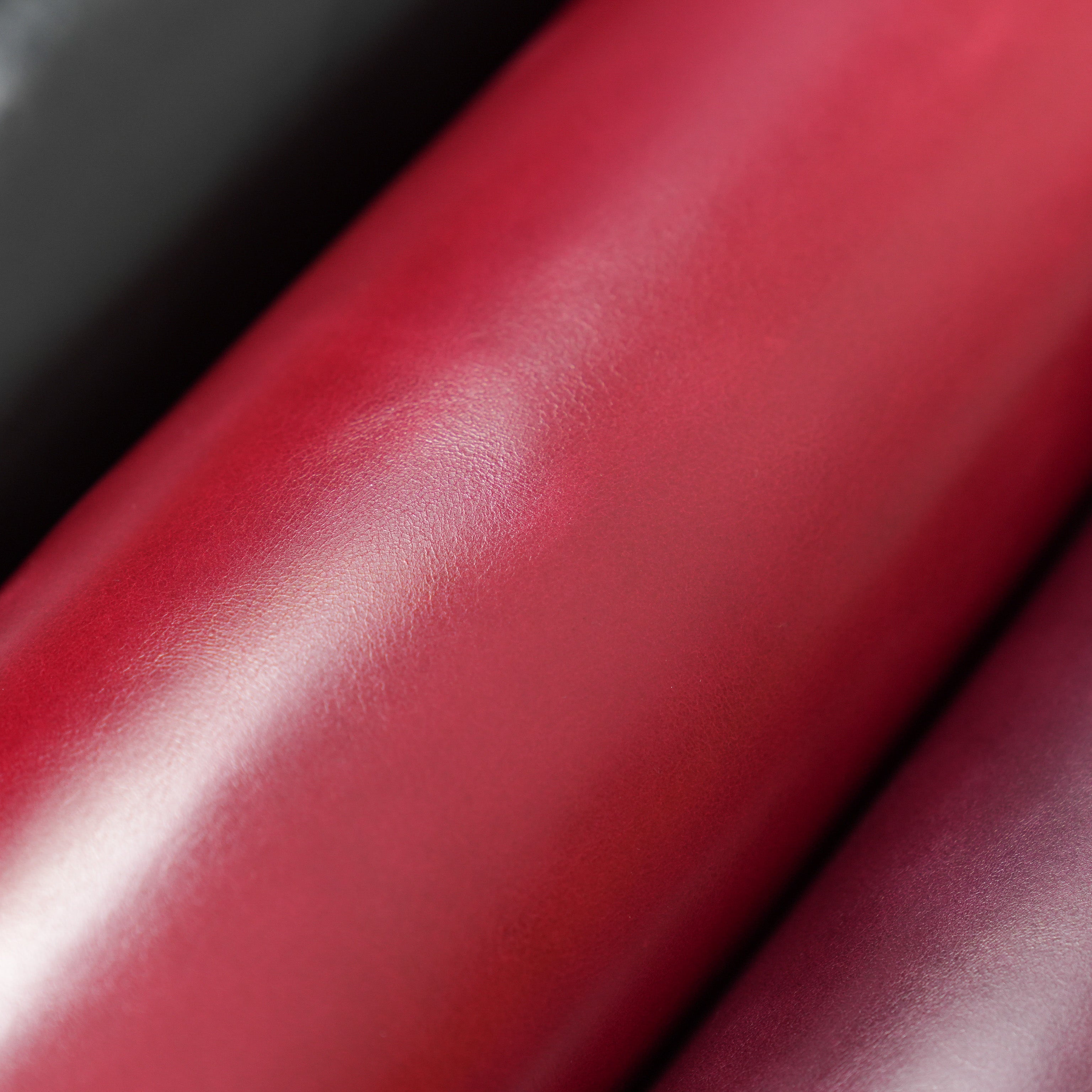 italian top grain glazed leather red