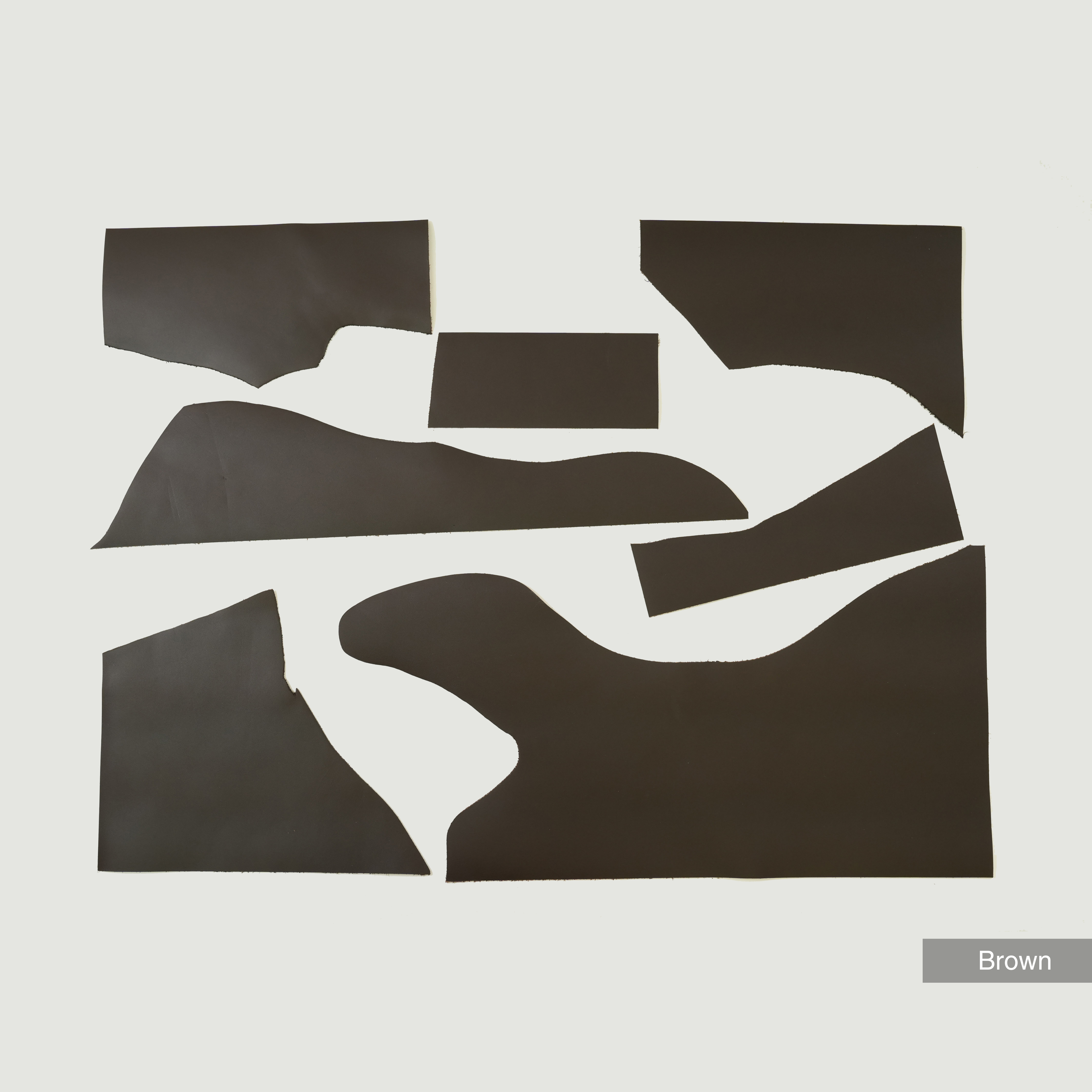 italian top grain leather scraps remnants brown