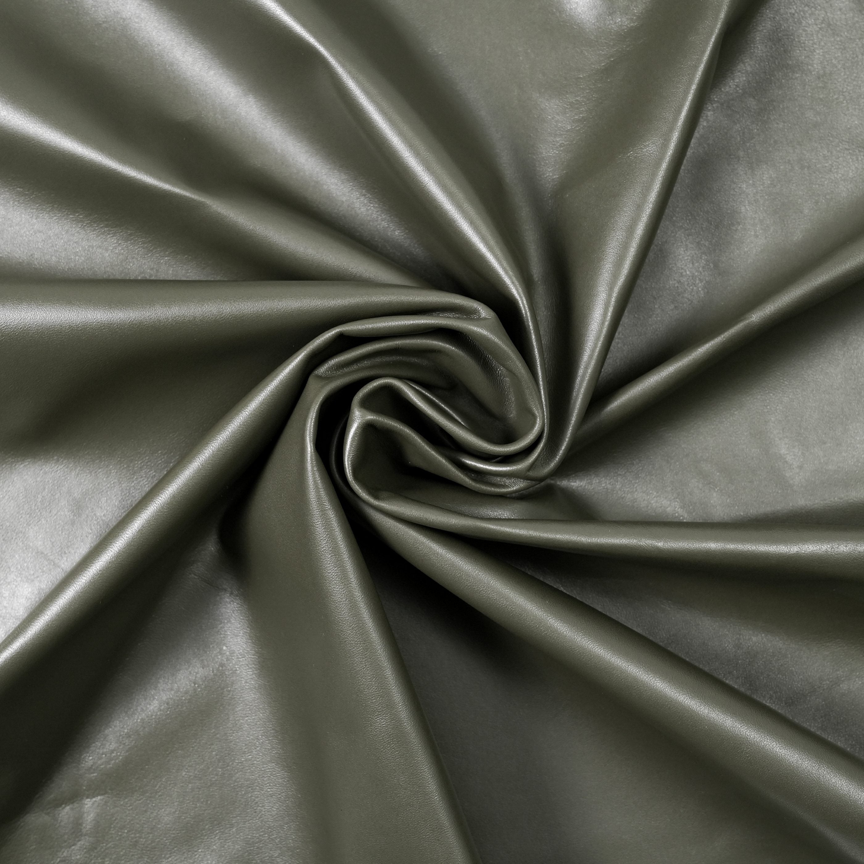 Lambskin Garment Leather, Plonge – Olive Green