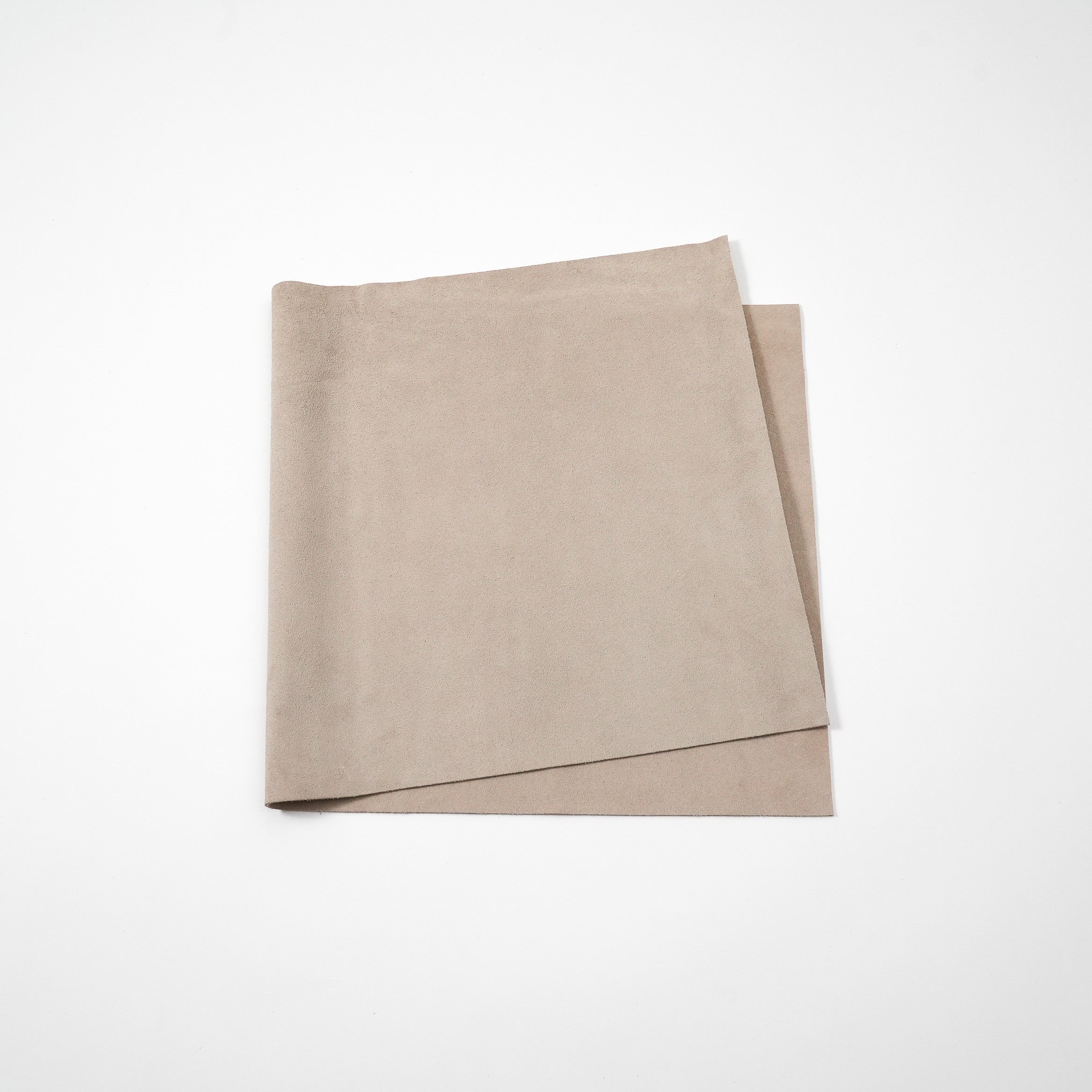 Italian Cowhide Suede Leather Panels - Light Beige