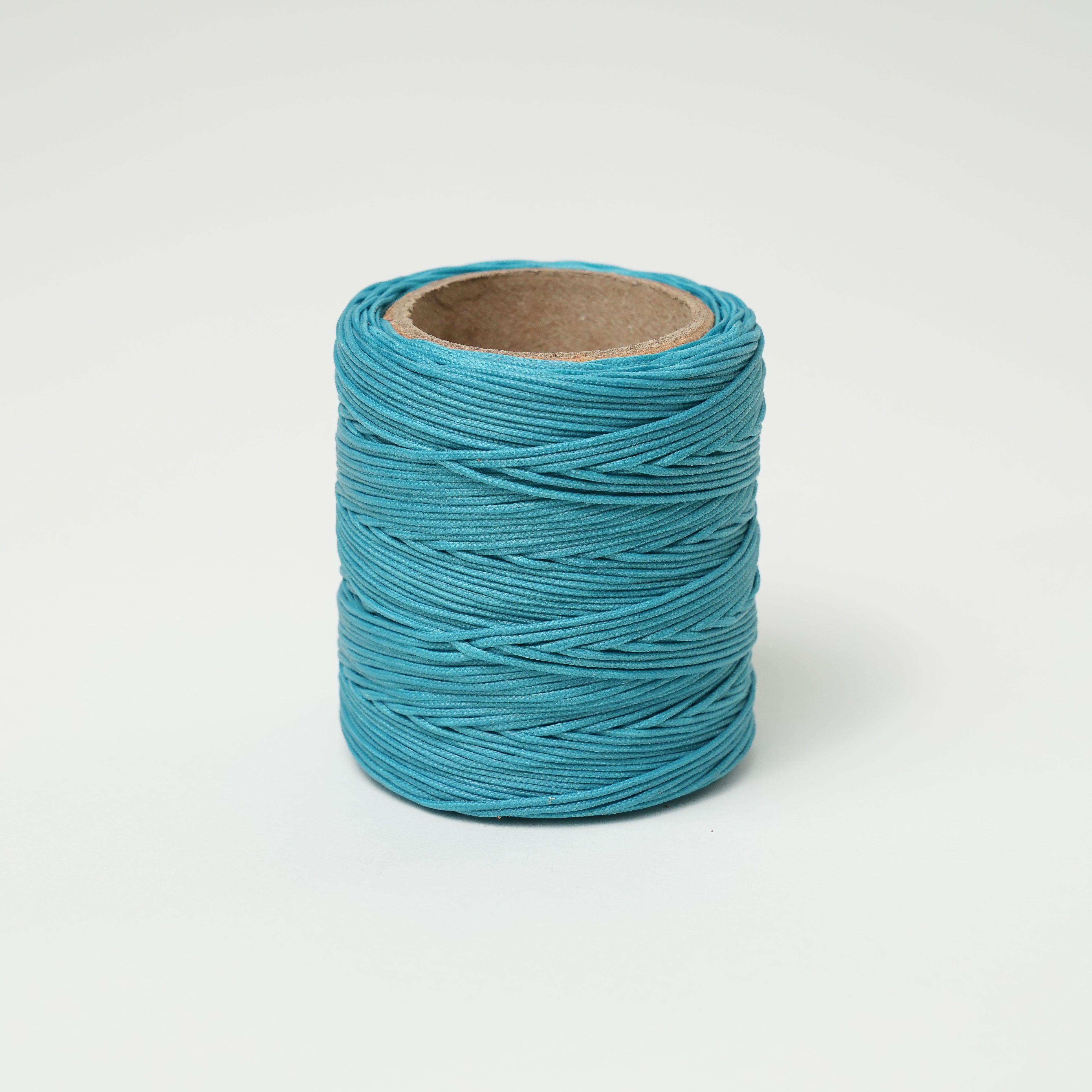 maine thread braided waxed cord spool aqua