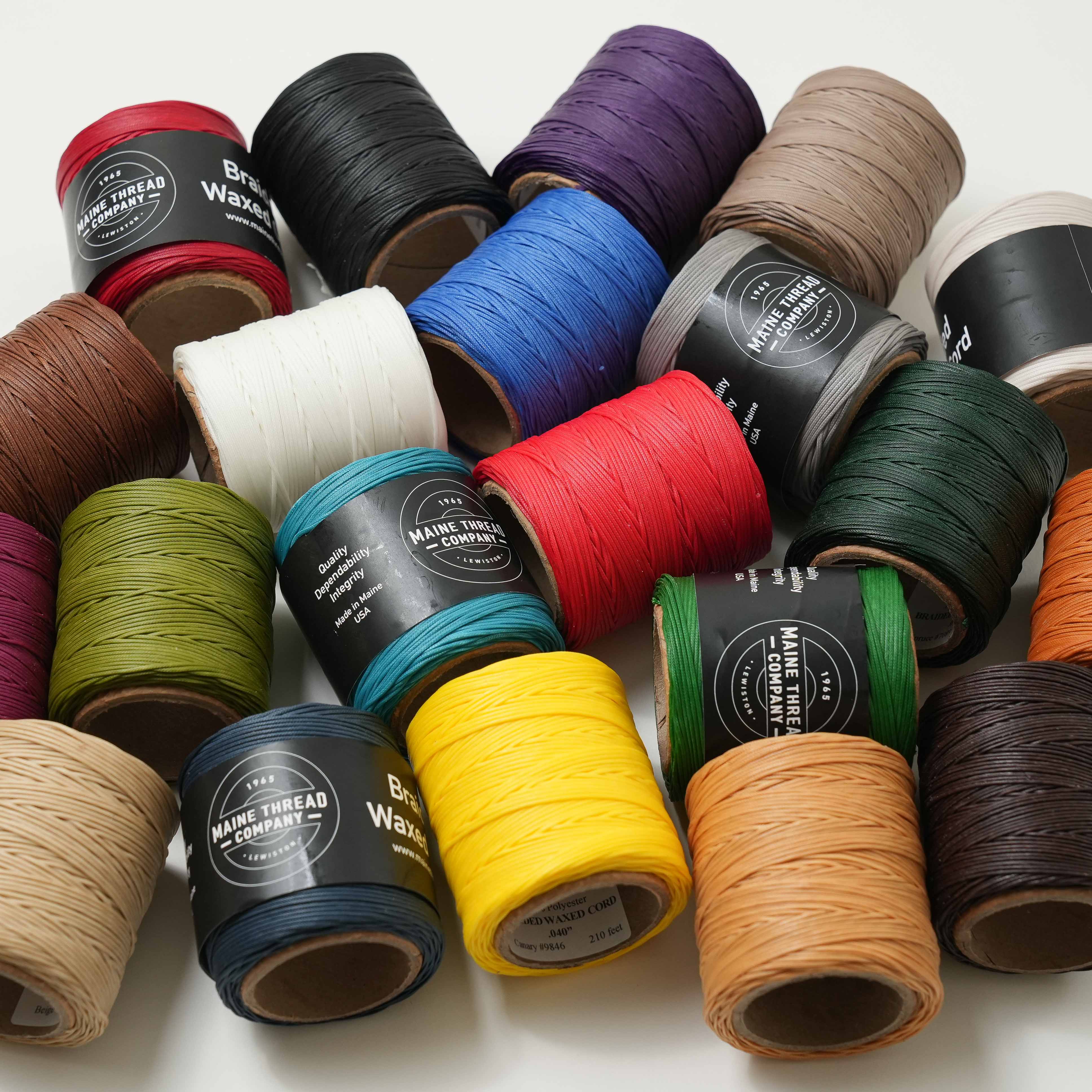 maine thread braided waxed cord spool top view