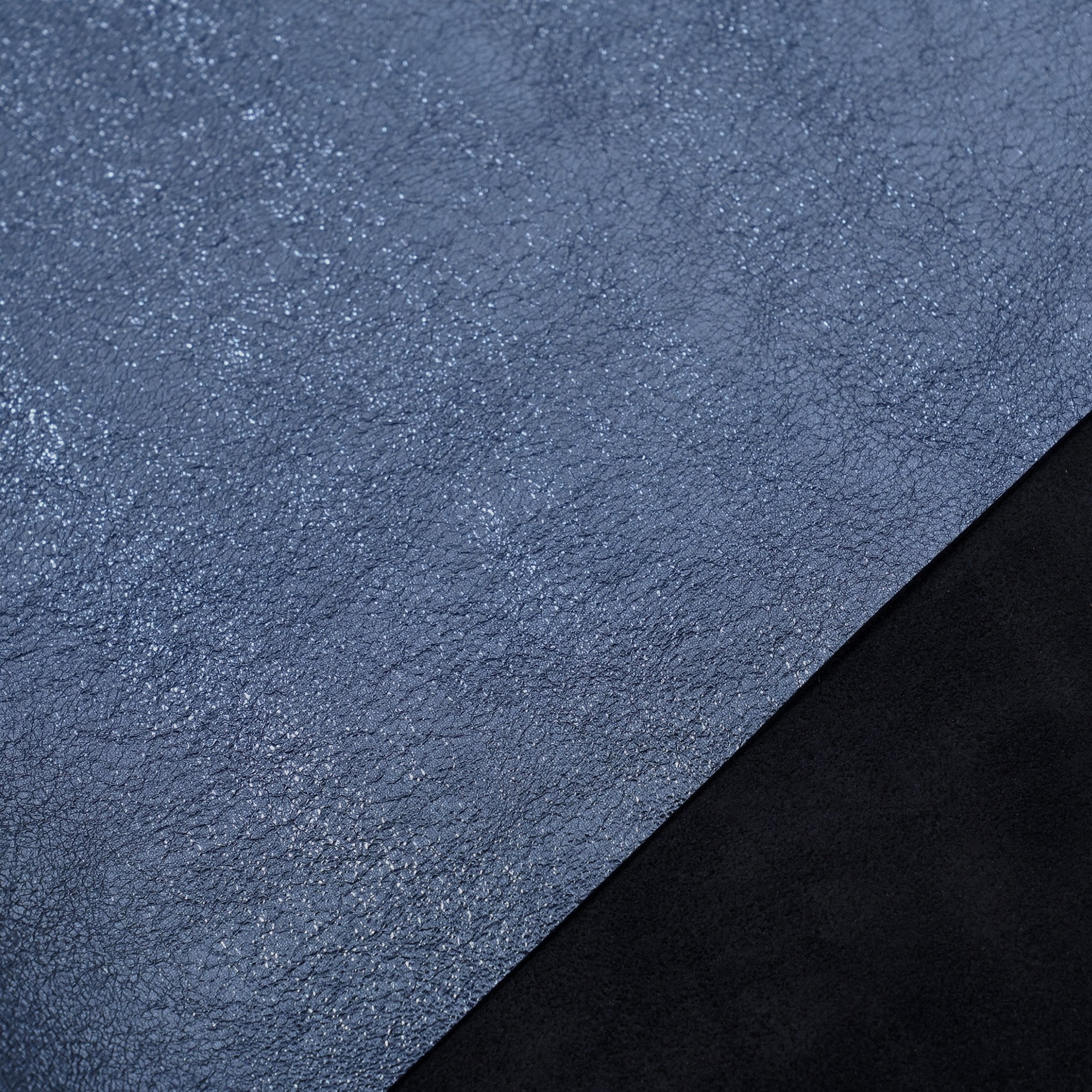 Metallic Leather Panels - Navy Blue