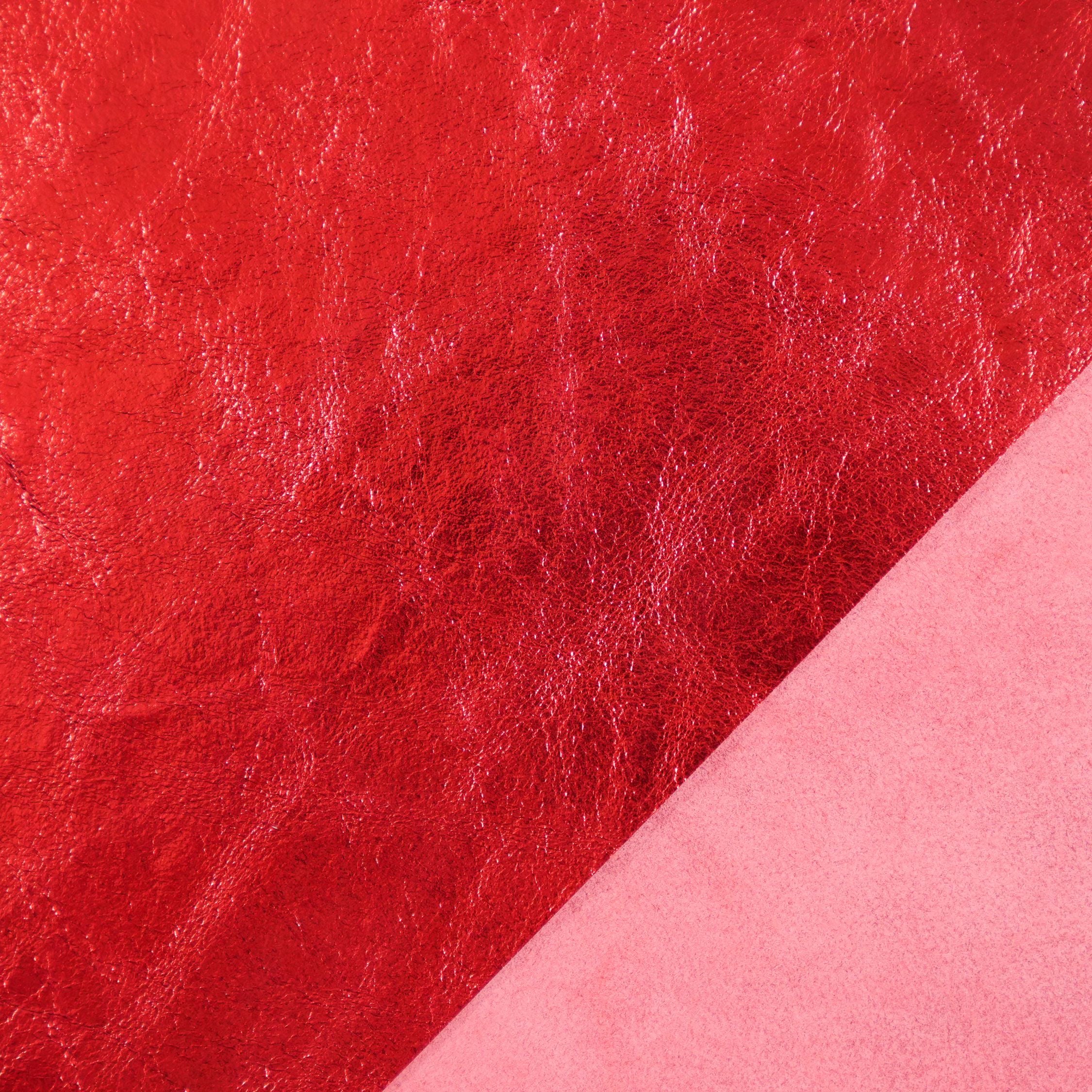 Metallic Leather Panels - Red