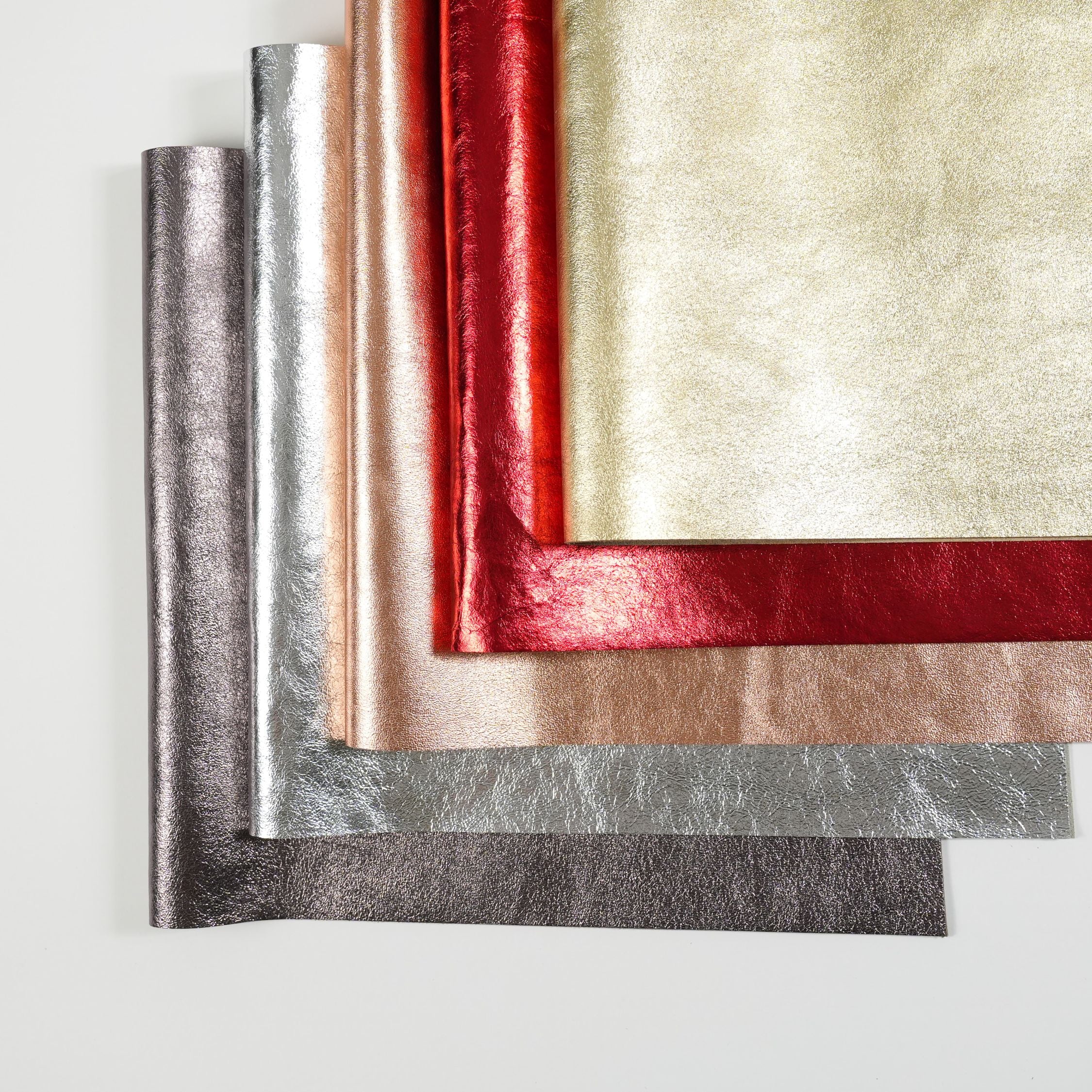 Metallic Leather Panels - Titanium