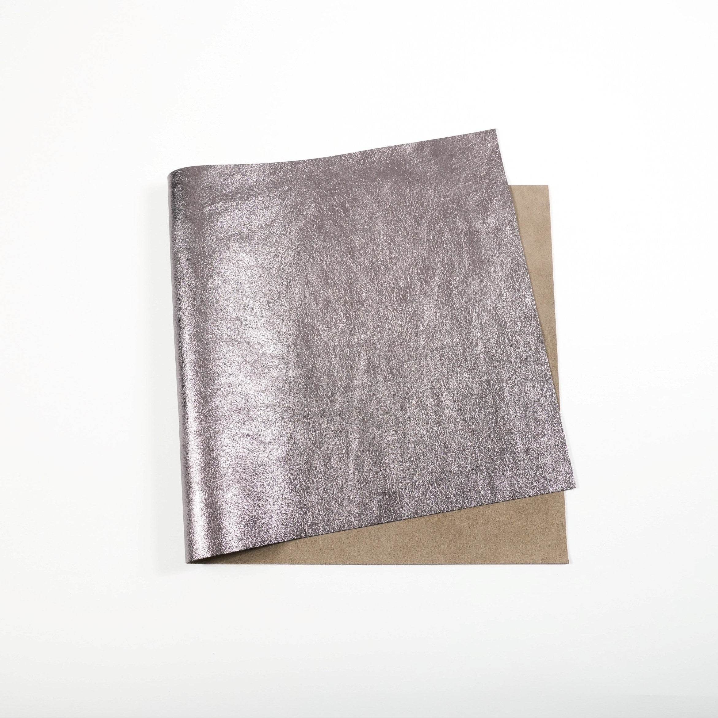 Metallic Leather Panels - Titanium