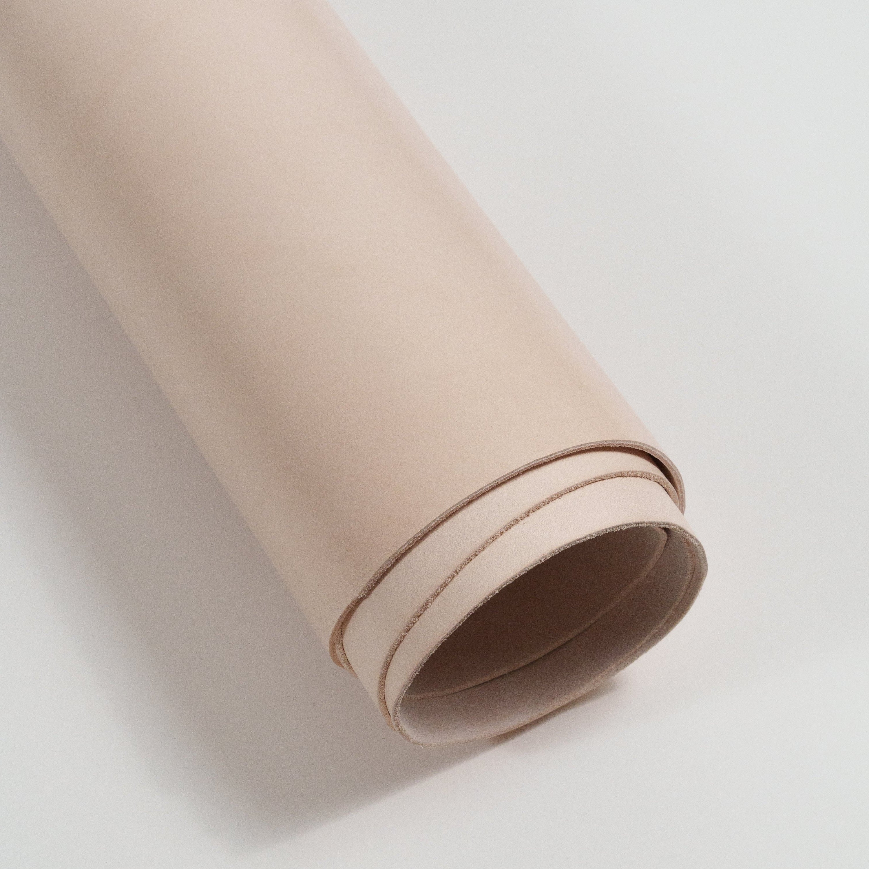 natural vachetta double shoulder leather roll