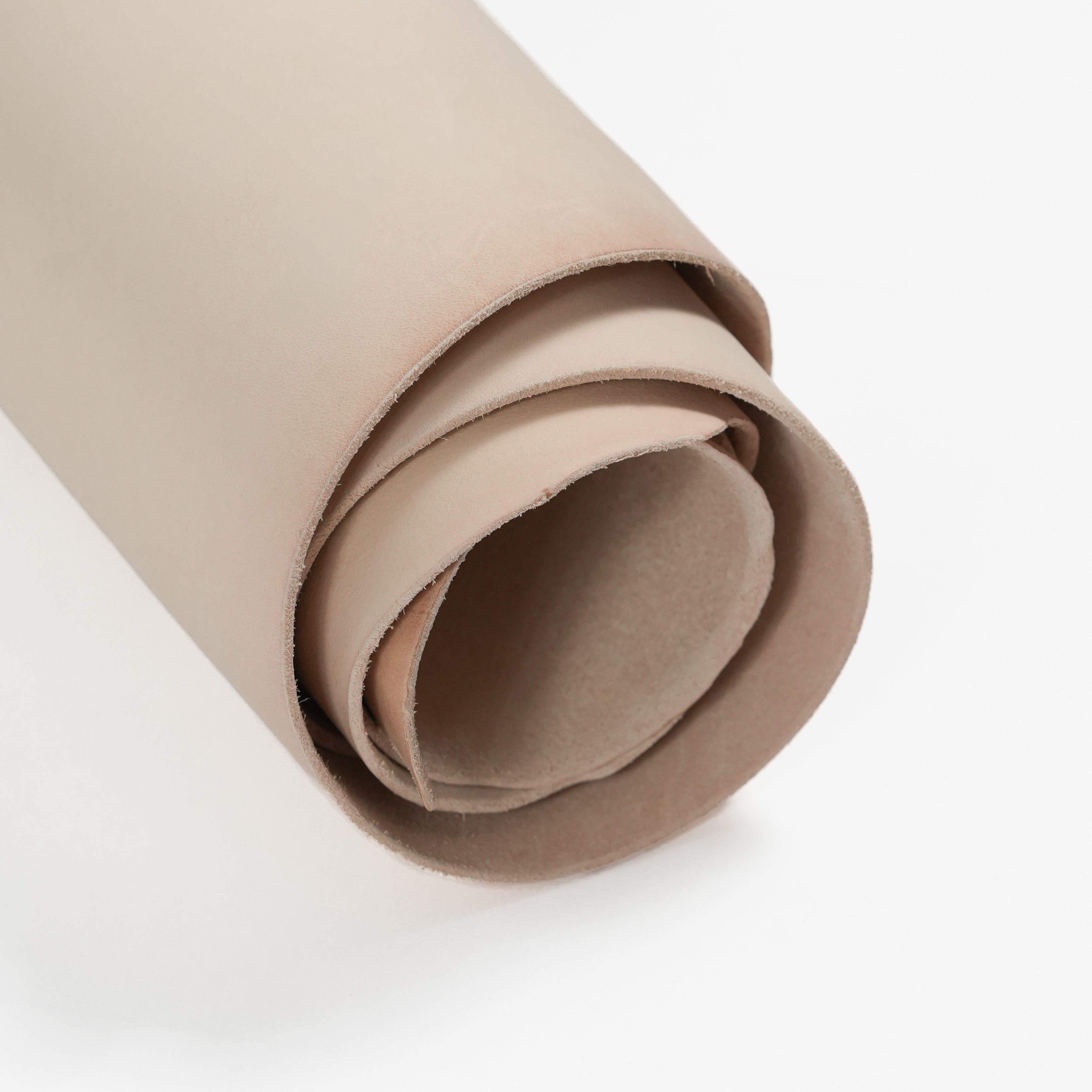 Natural vegetable tanned veg tan leather sides
