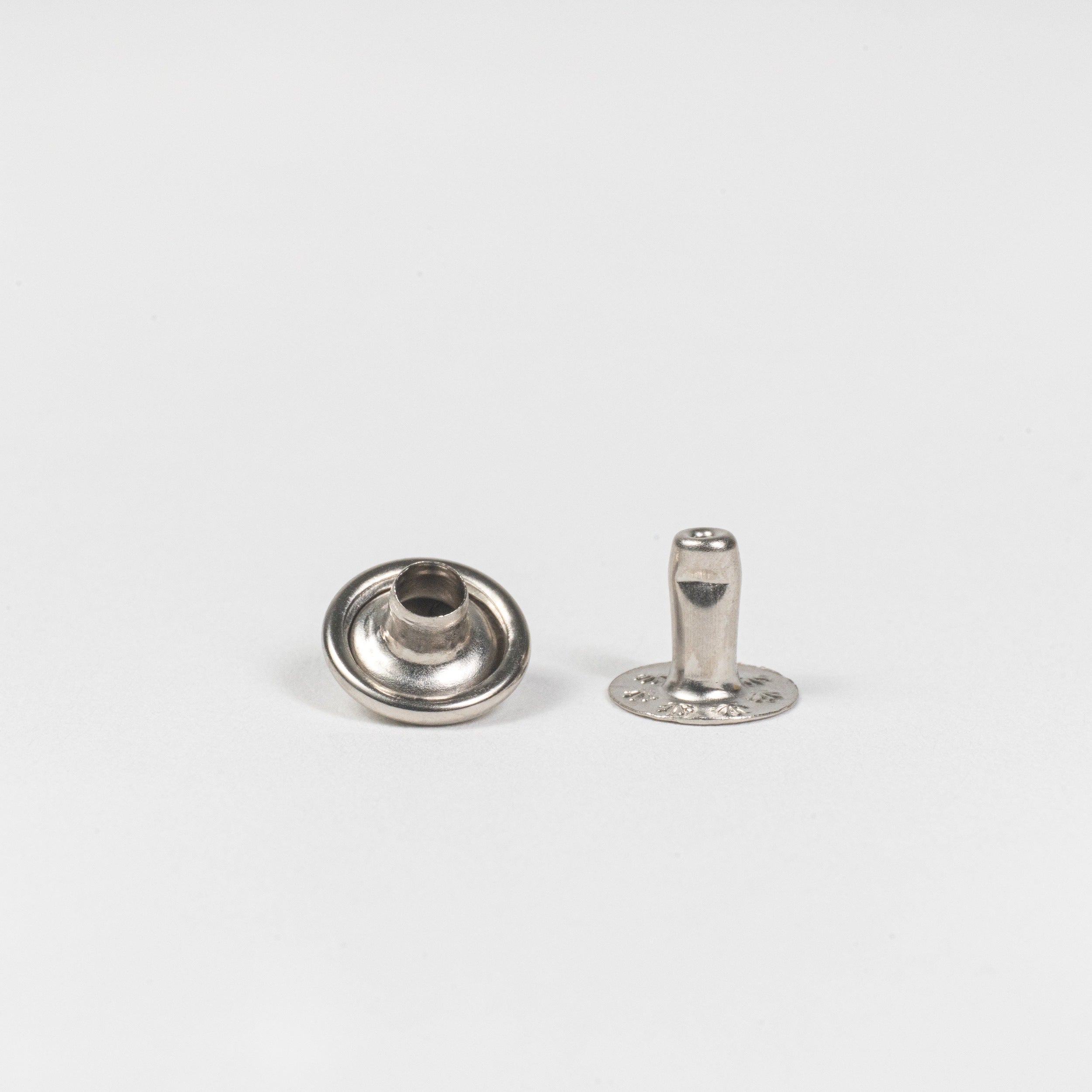 nickel plated spike rivet front view