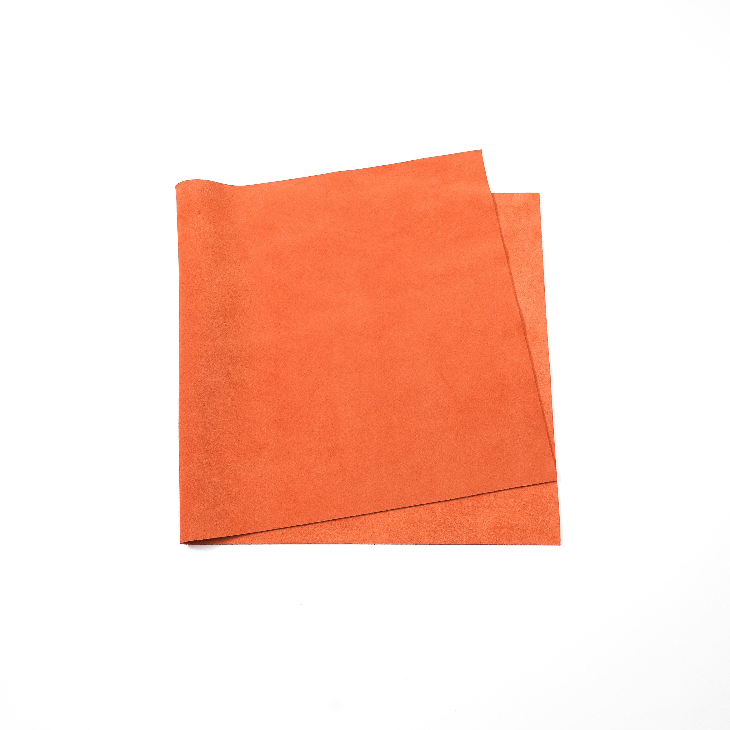 Italian Cowhide Suede Leather Panels - Orange