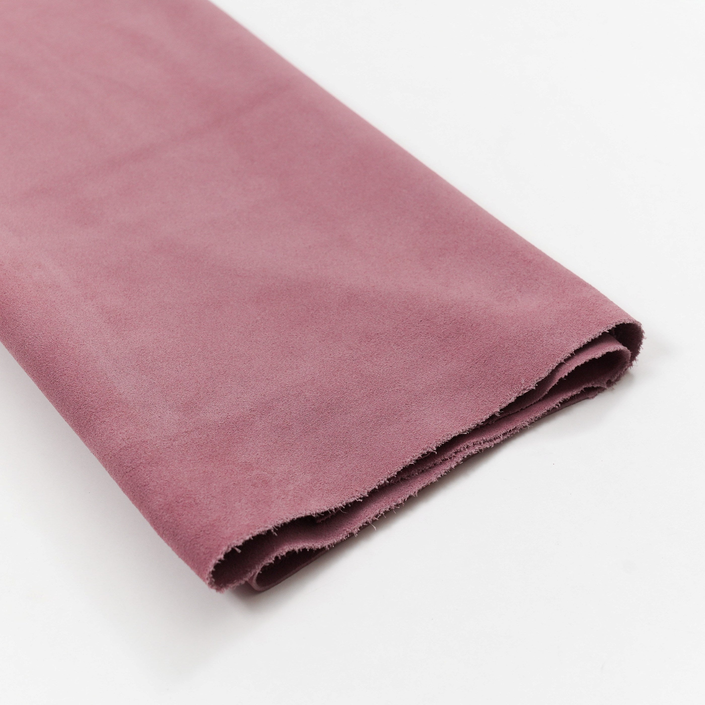 pink italian cowhide suede leather hide full piece