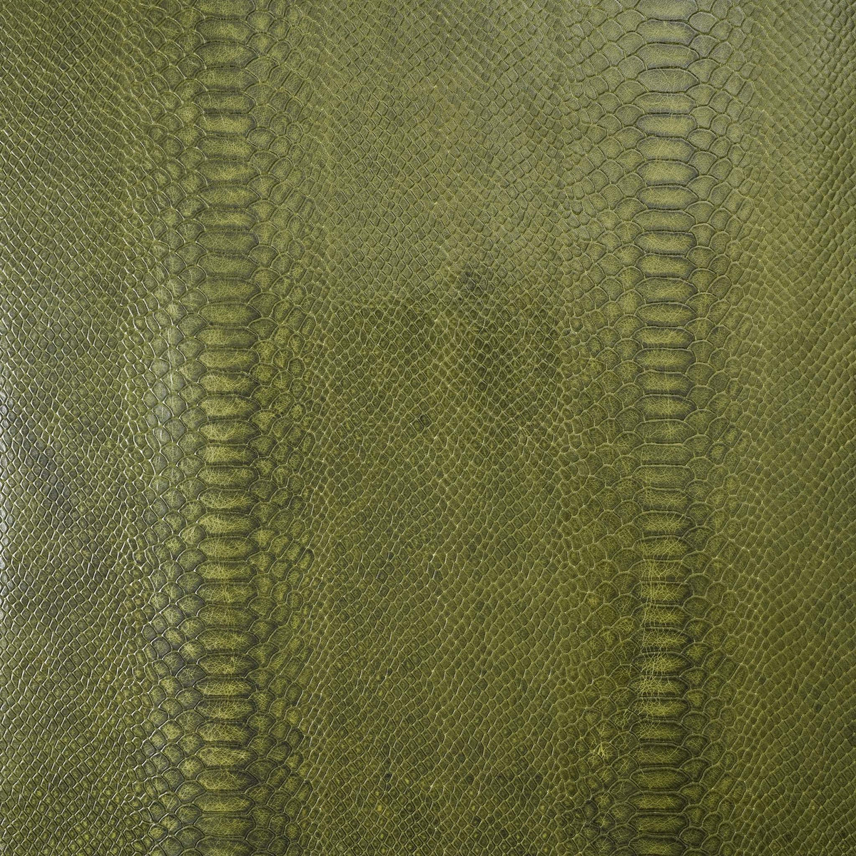 Python Embossed Leather, 2.5-3 oz - Olive Green