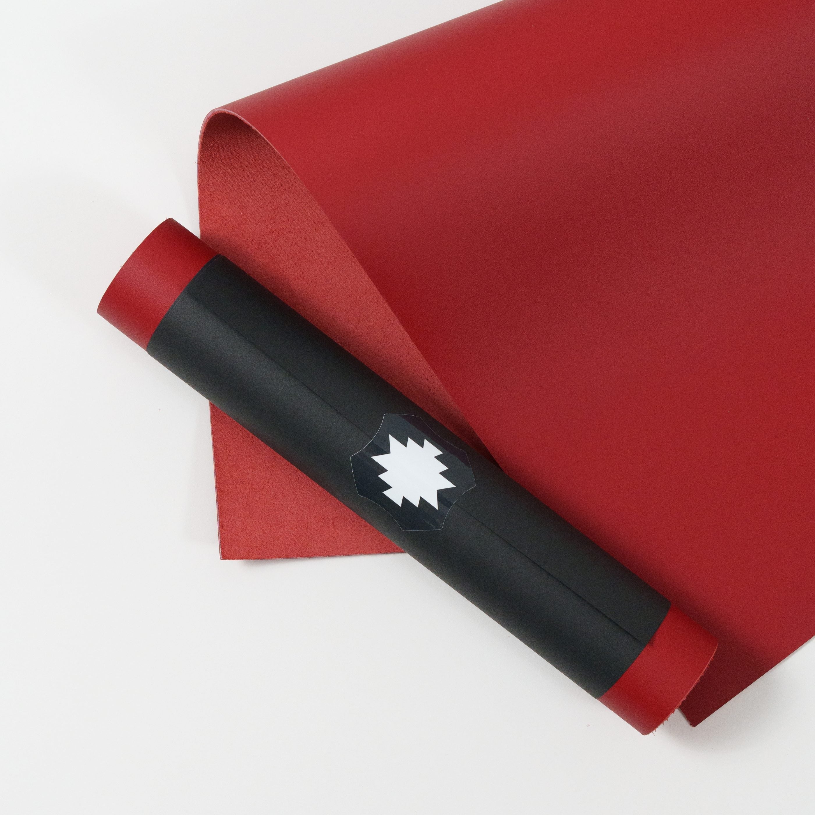 Italian Top Grain Leather Panels - Red