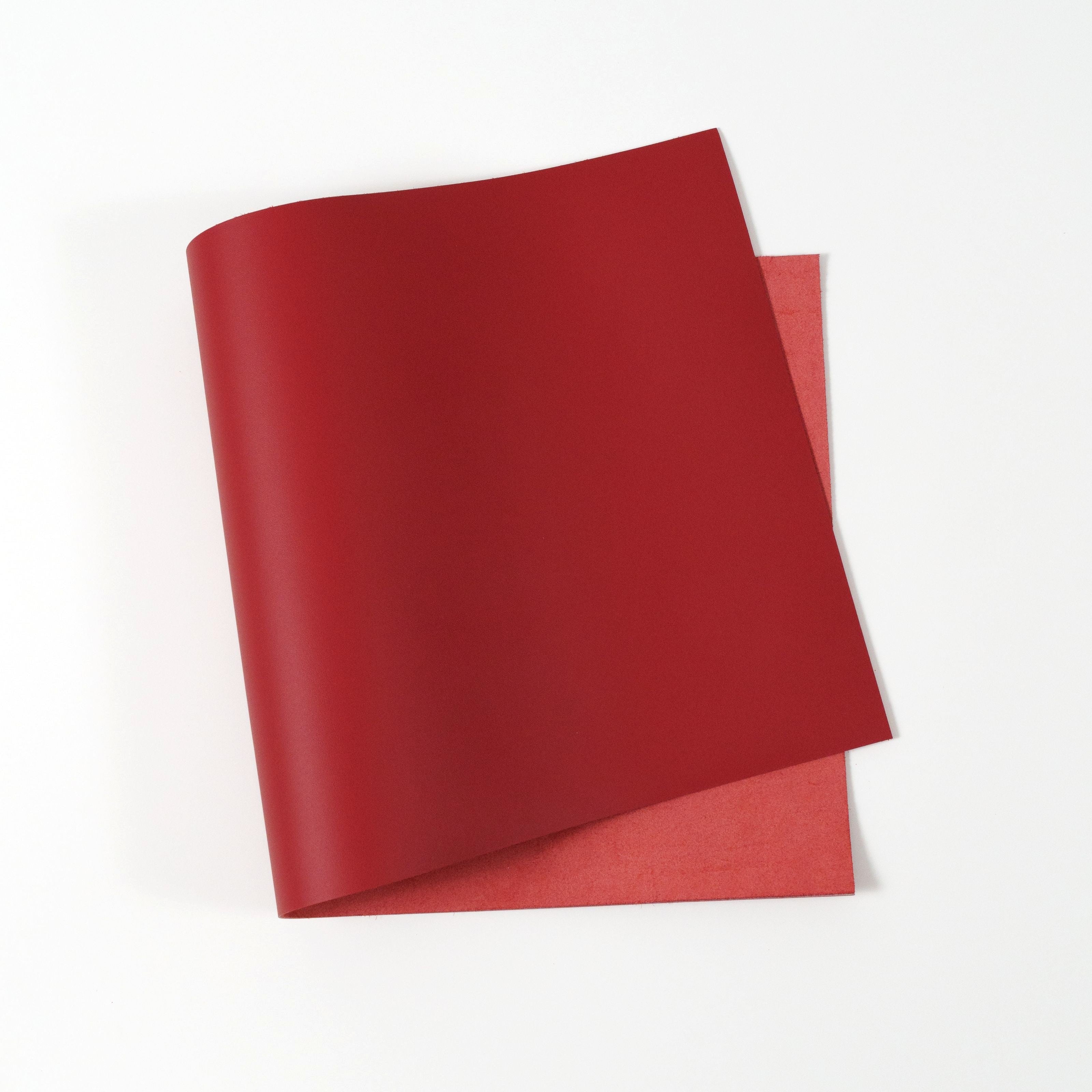 Italian Top Grain Leather Panels - Red