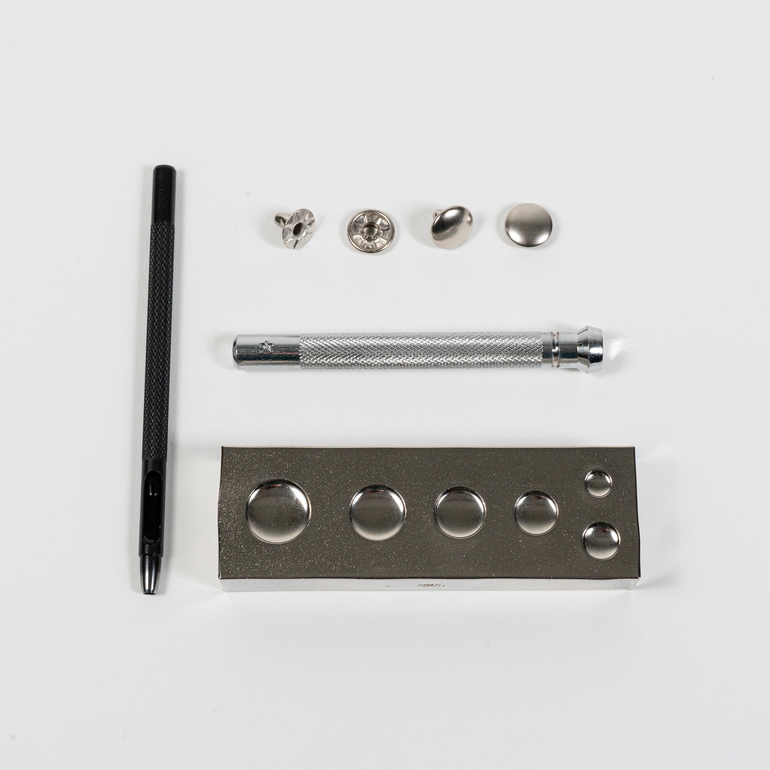 rivet setter with punch and anvil