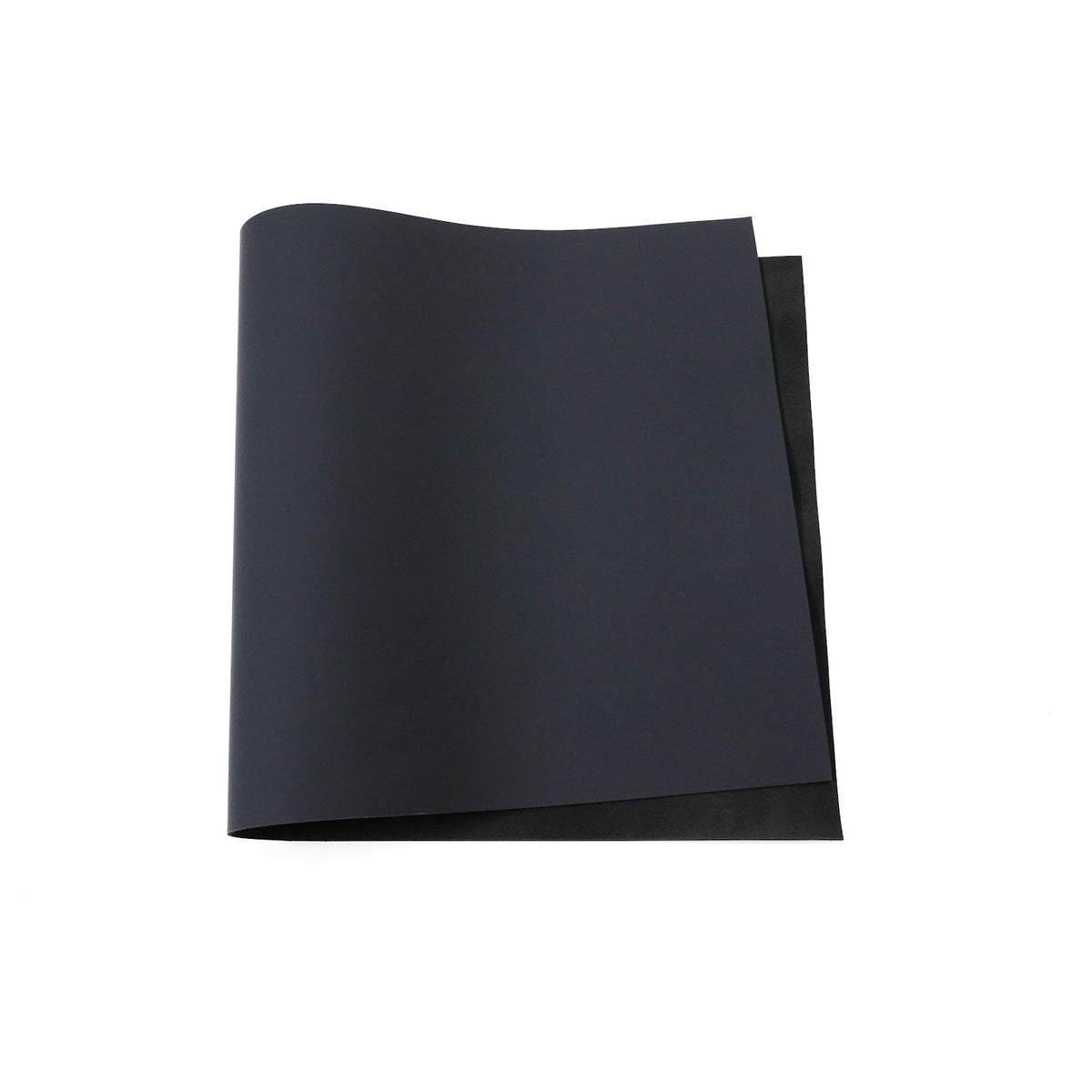 Rubberized Cowhide Leather Panels, Smooth Matte Finish, 3-3.5 oz - Black