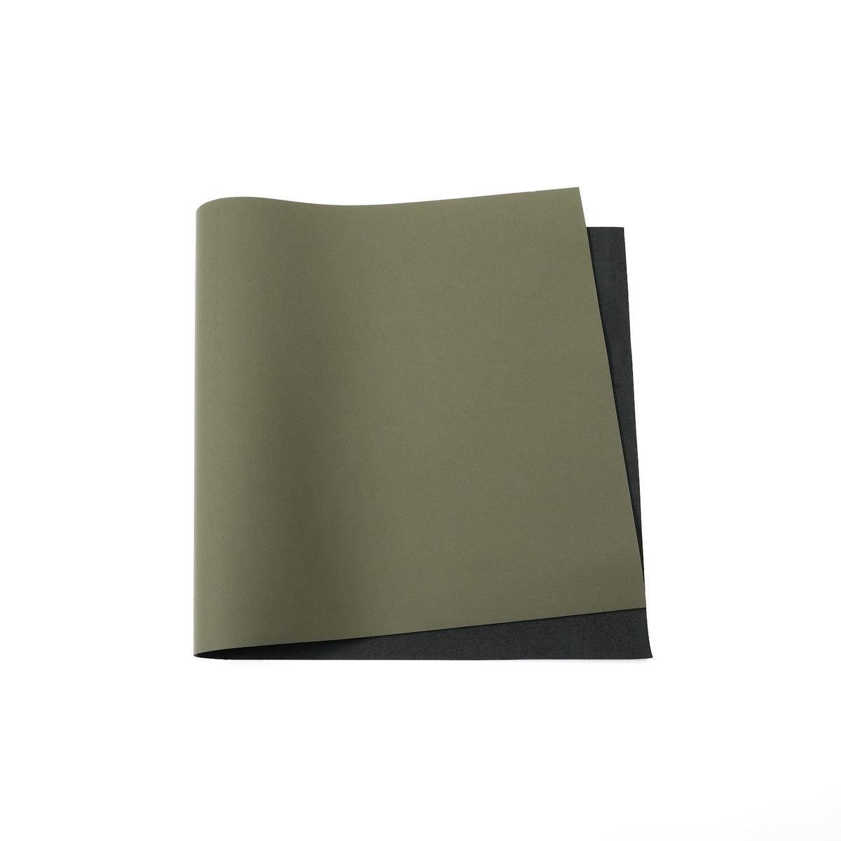 Rubberized Cowhide Leather Panels, Smooth Matte Finish, 3-3.5 oz - Olive Green