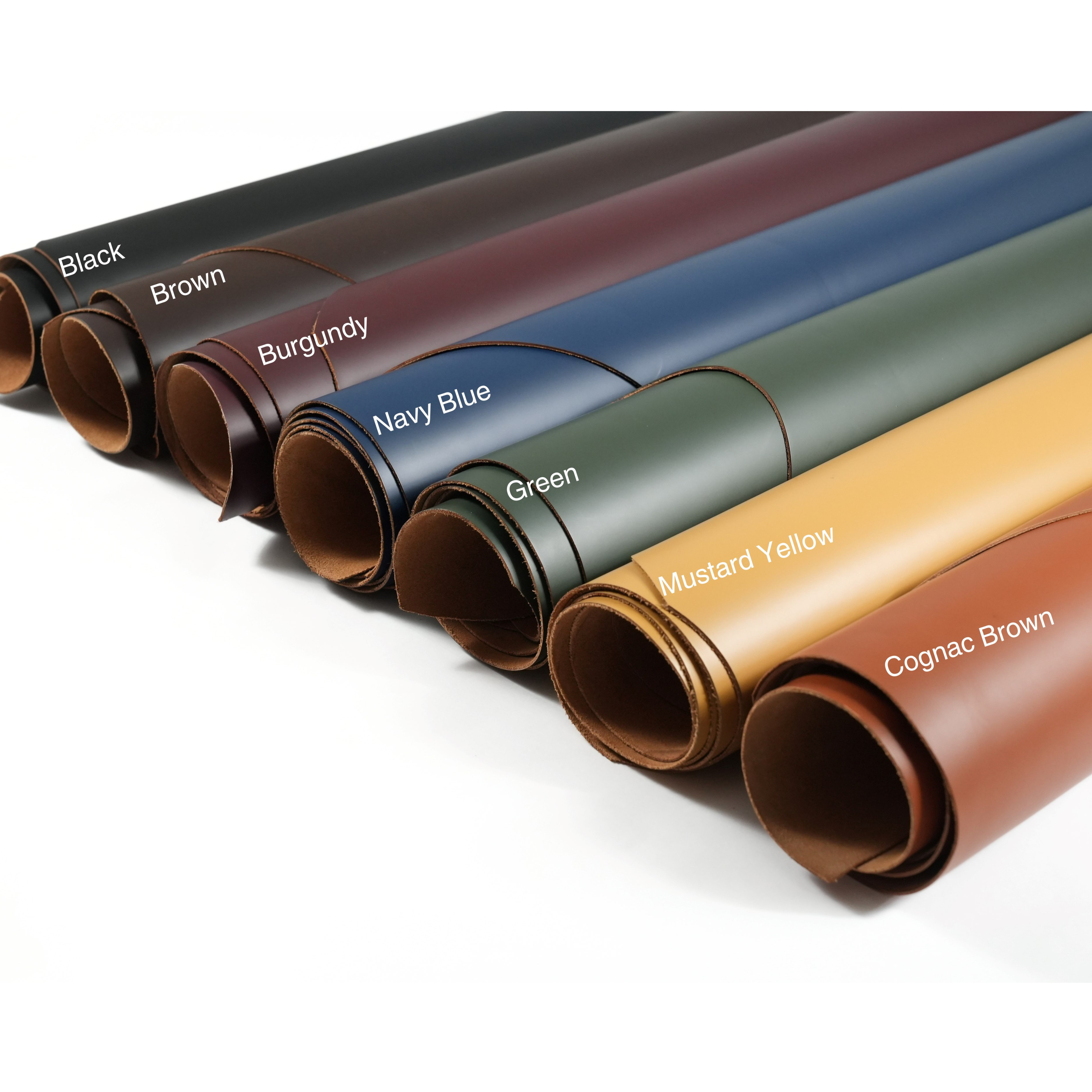 smooth premium italian leather color collection side view