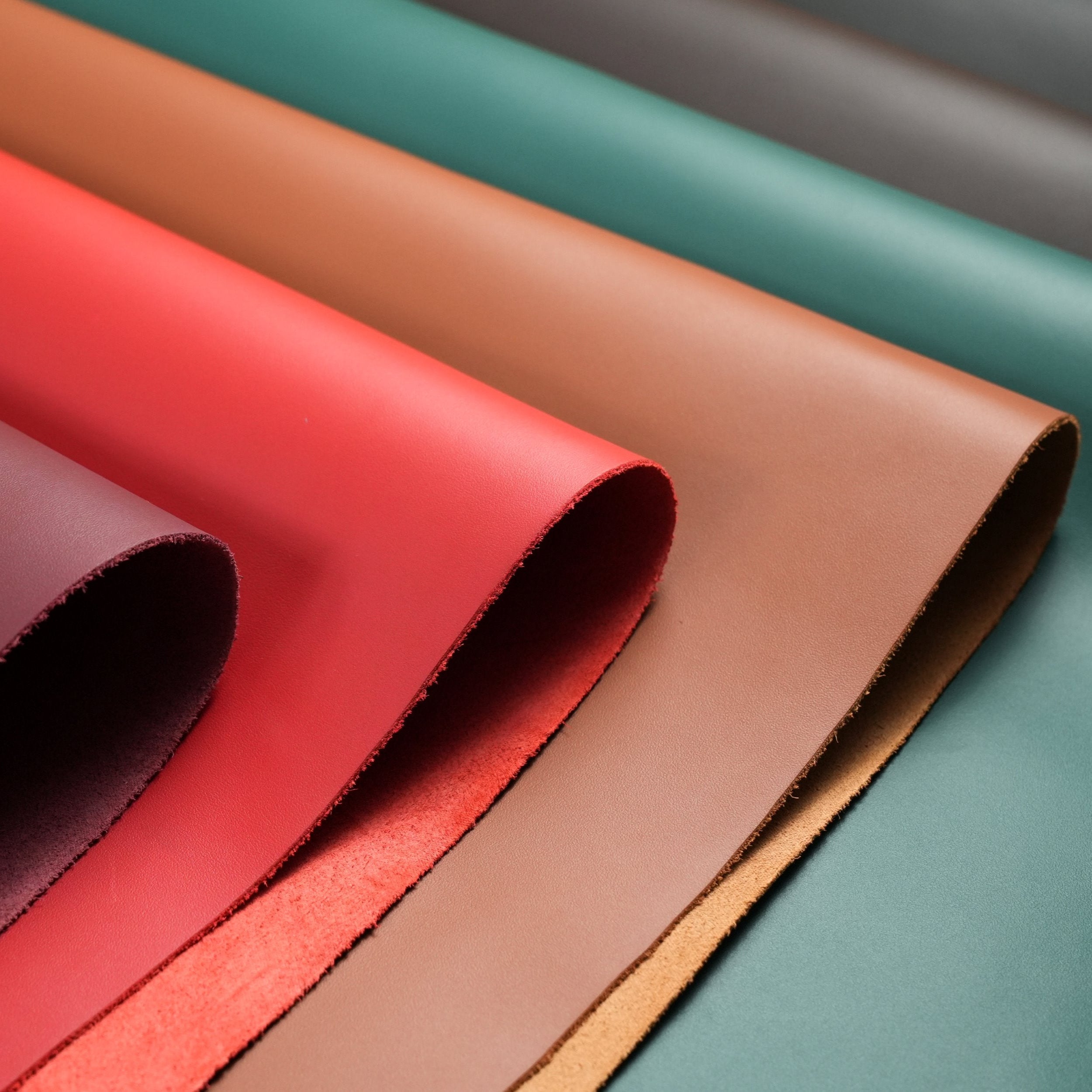 Italian Top Grain Leather Panels - Cognac Brown