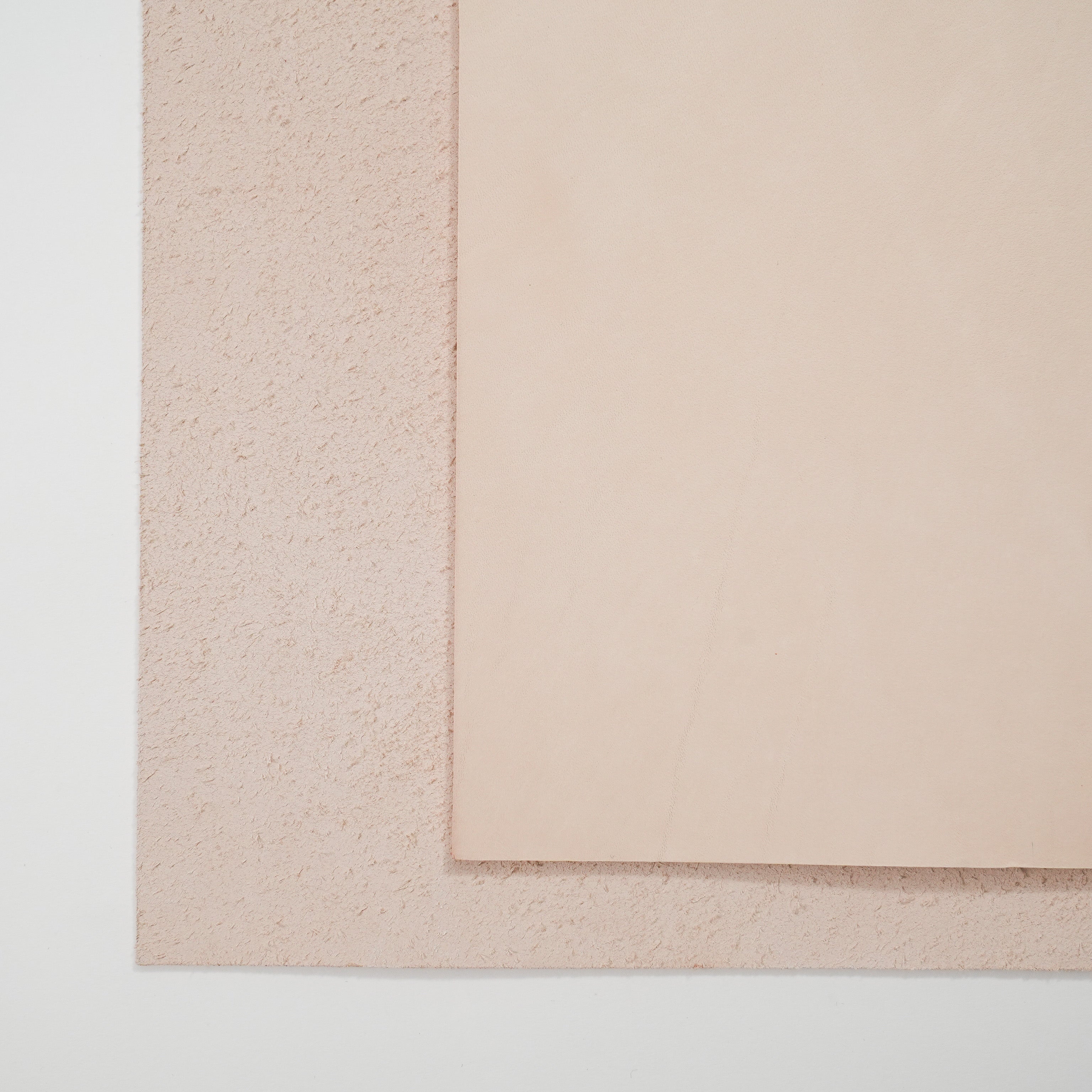 veg tan full grain cowhide leather back and front view