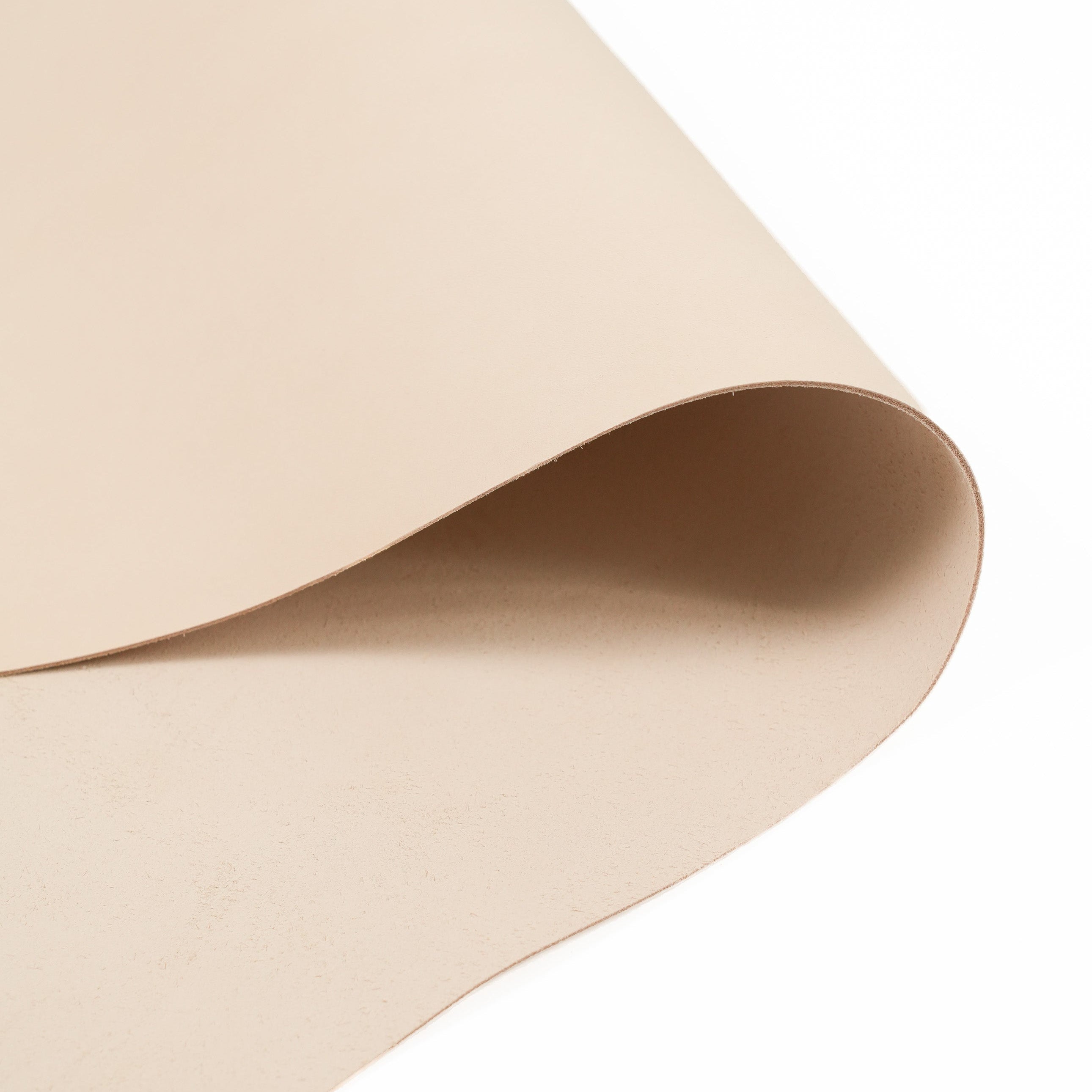 Close-up of natural vegetable tanned leather