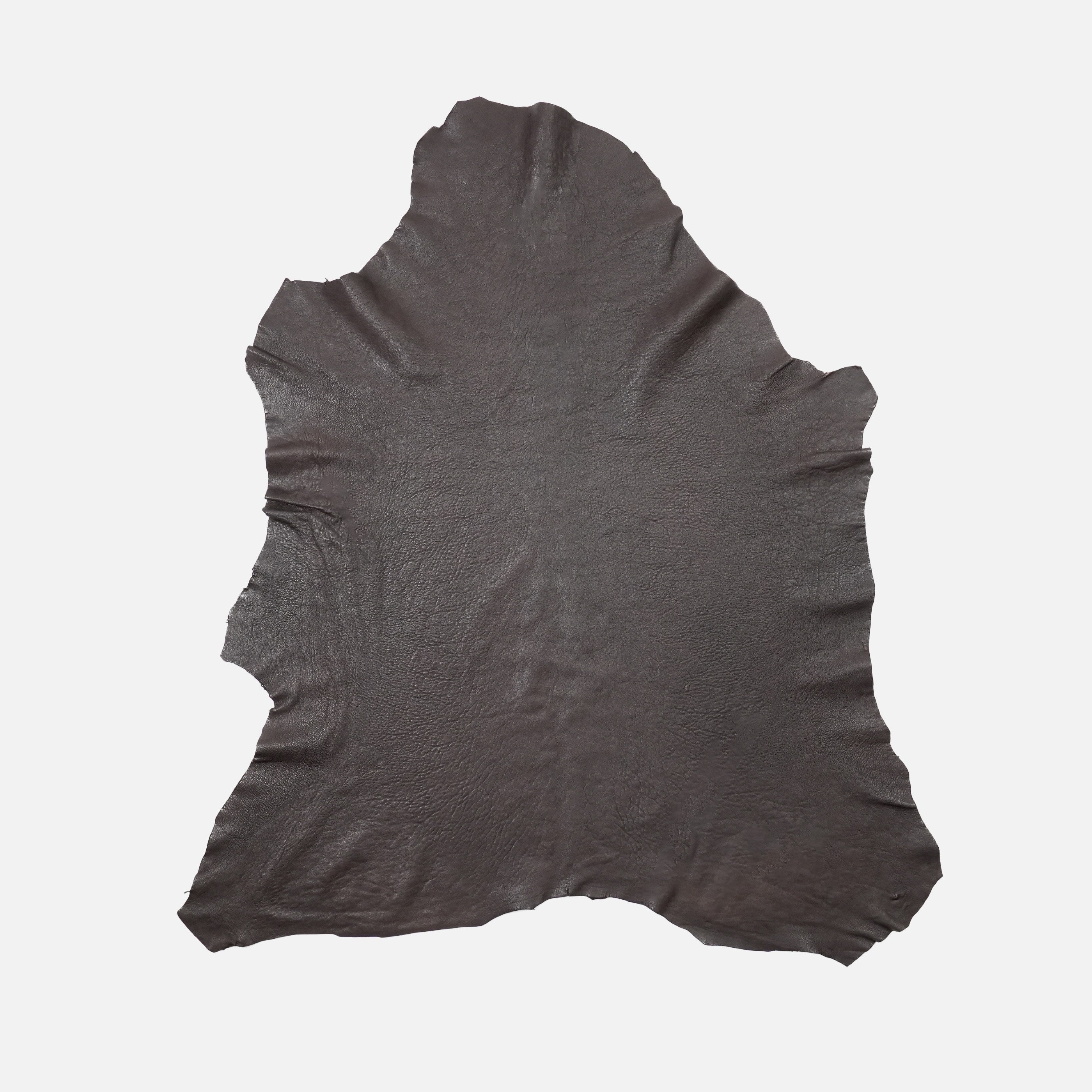 veg tan lambskin leather washed whole hide dark brown