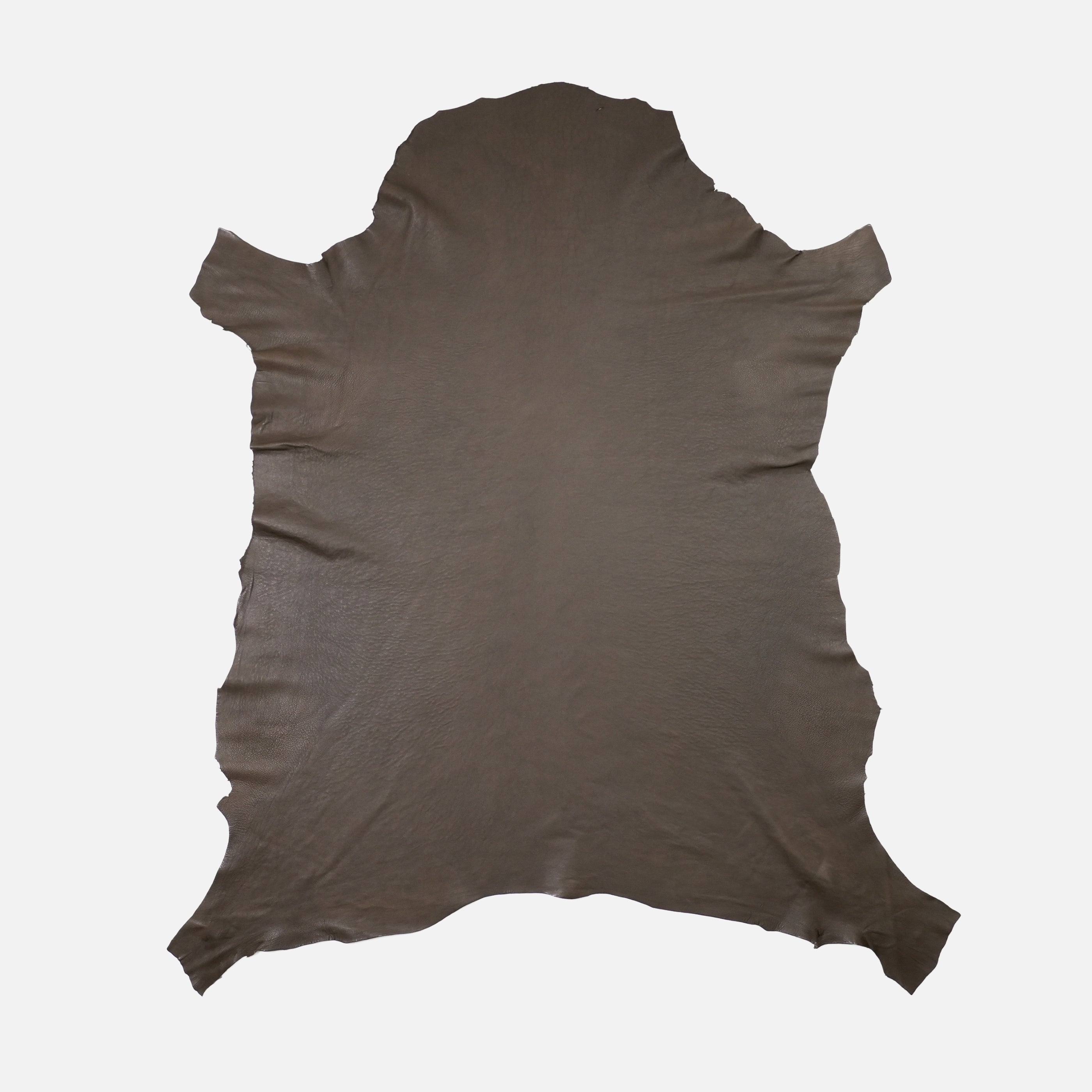 veg tan lambskin leather washed whole hide khaki green