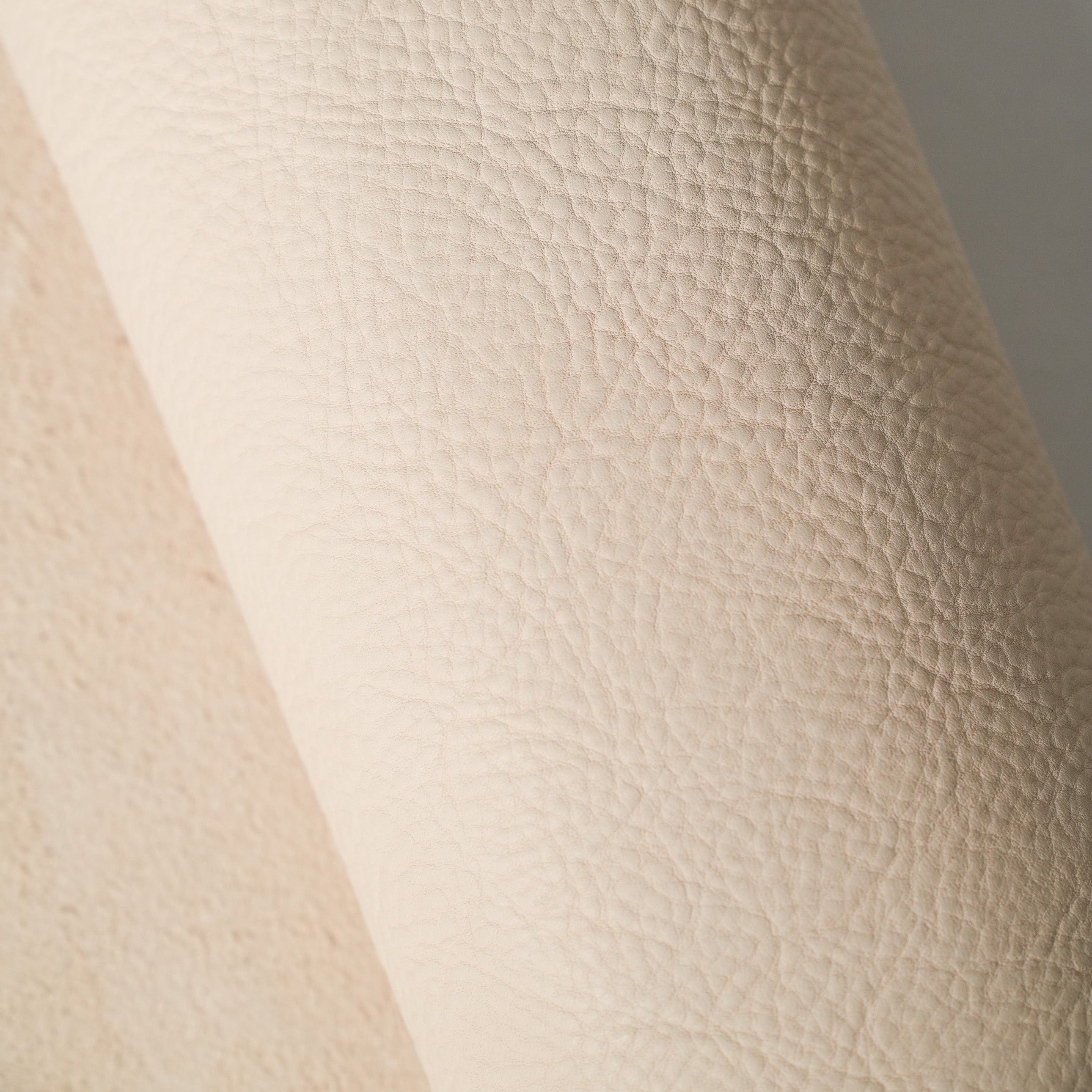 Milled veg tan leather close up