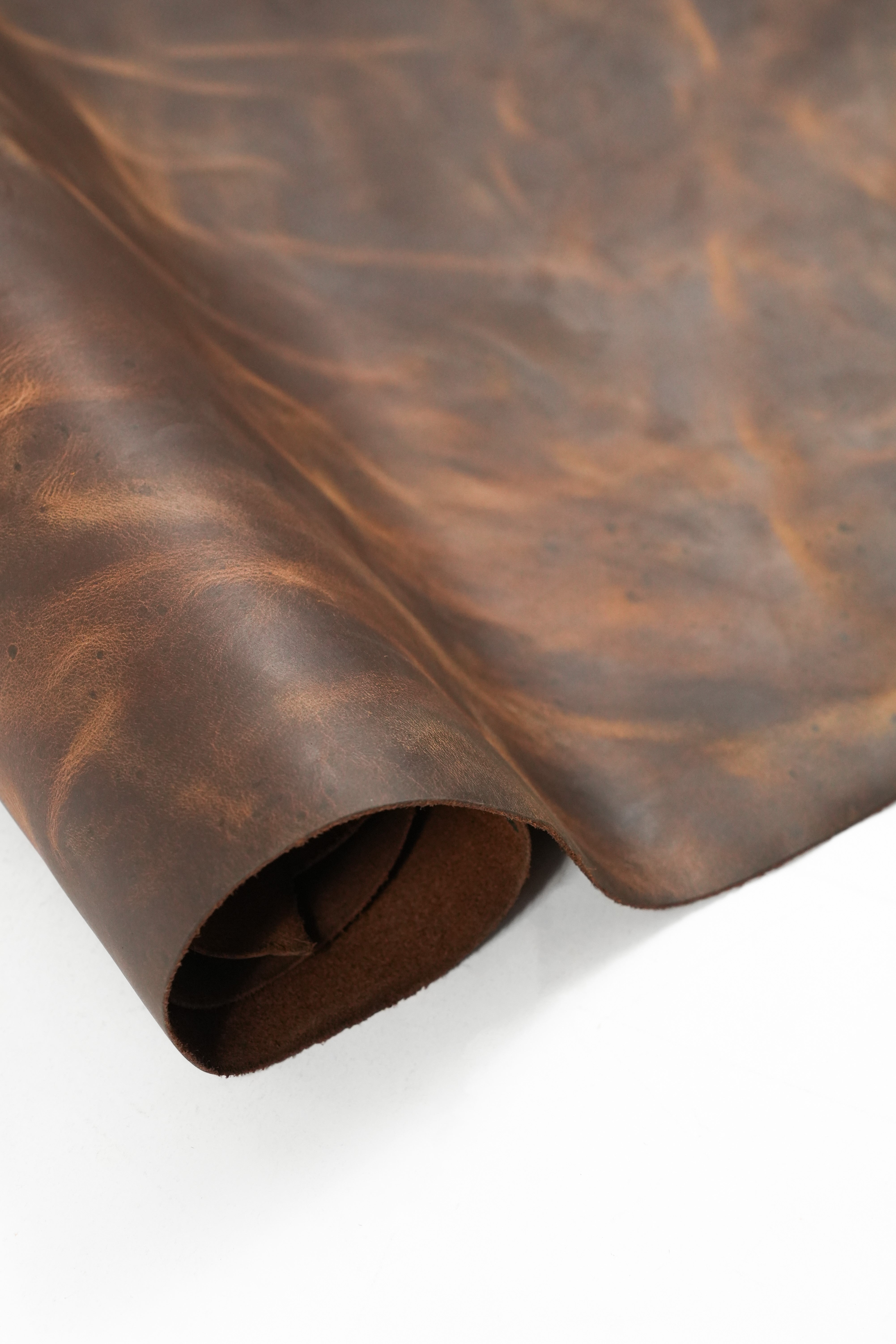 Crazy Horse Leather - Tornado Chestnut Brown