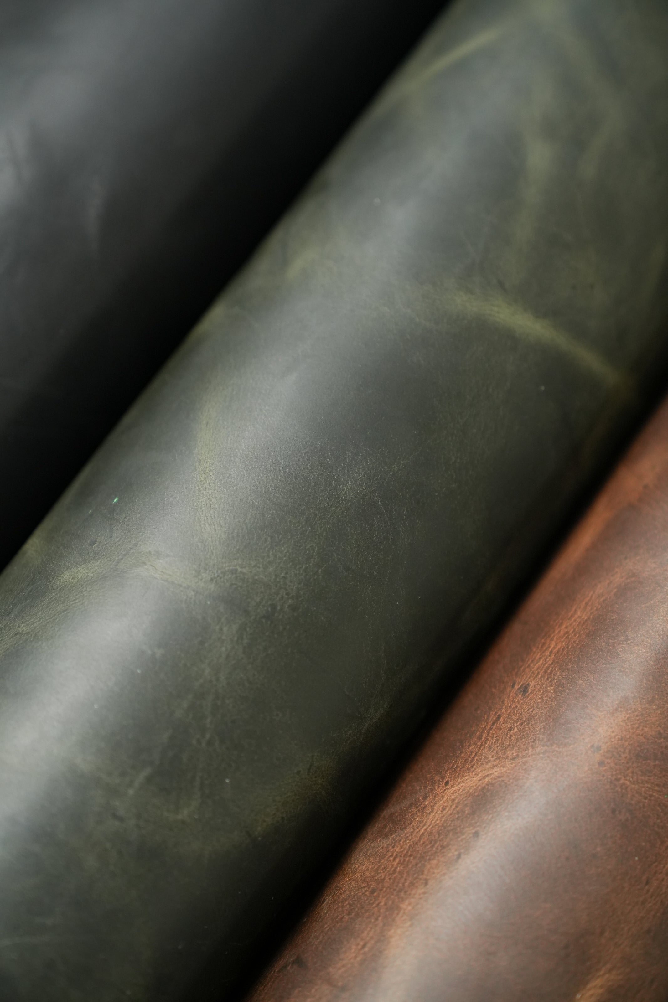 Crazy Horse Leather - Tornado Olive Green