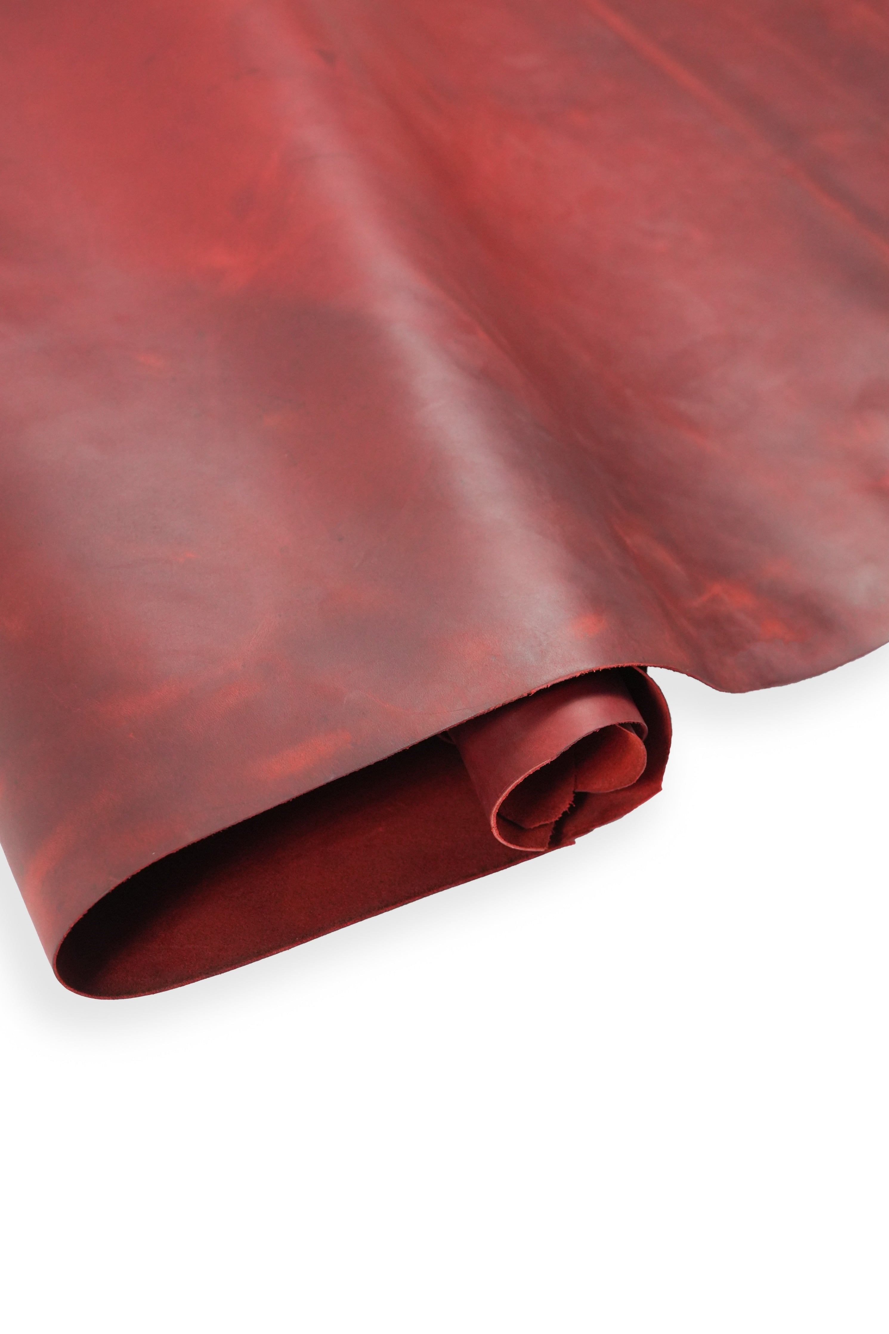 Crazy Horse Leather - Tornado Scarlet Red