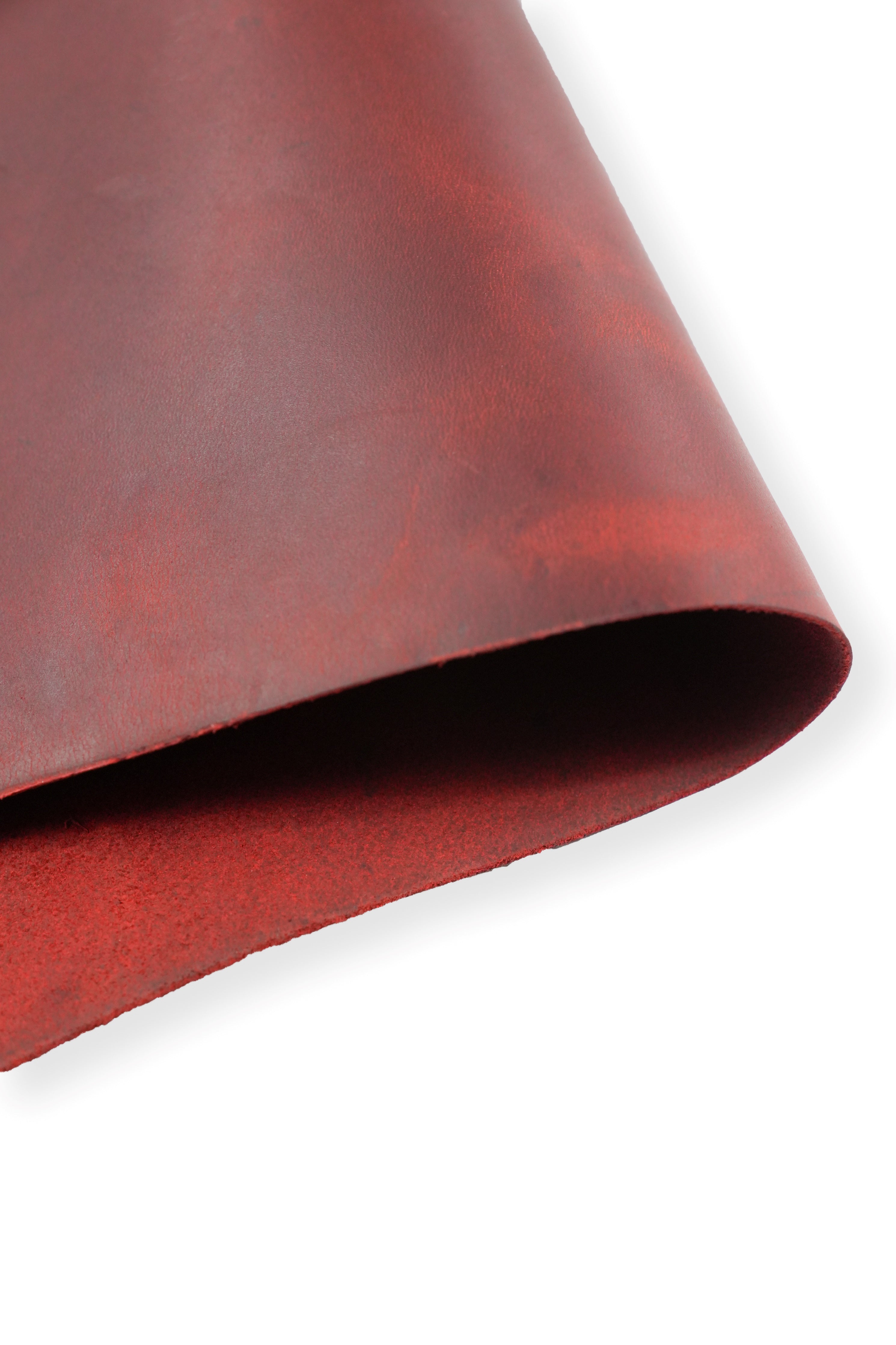 Crazy Horse Leather - Tornado Scarlet Red