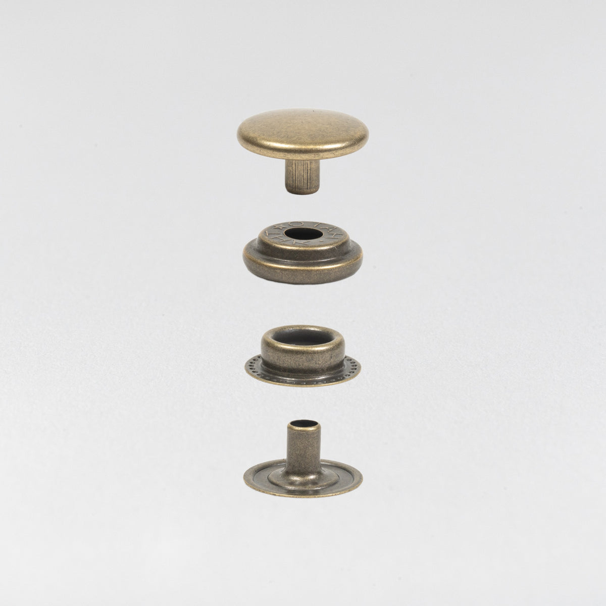 Premium Hasi-Hato Antique Brass Line Snaps | Gazana Leather