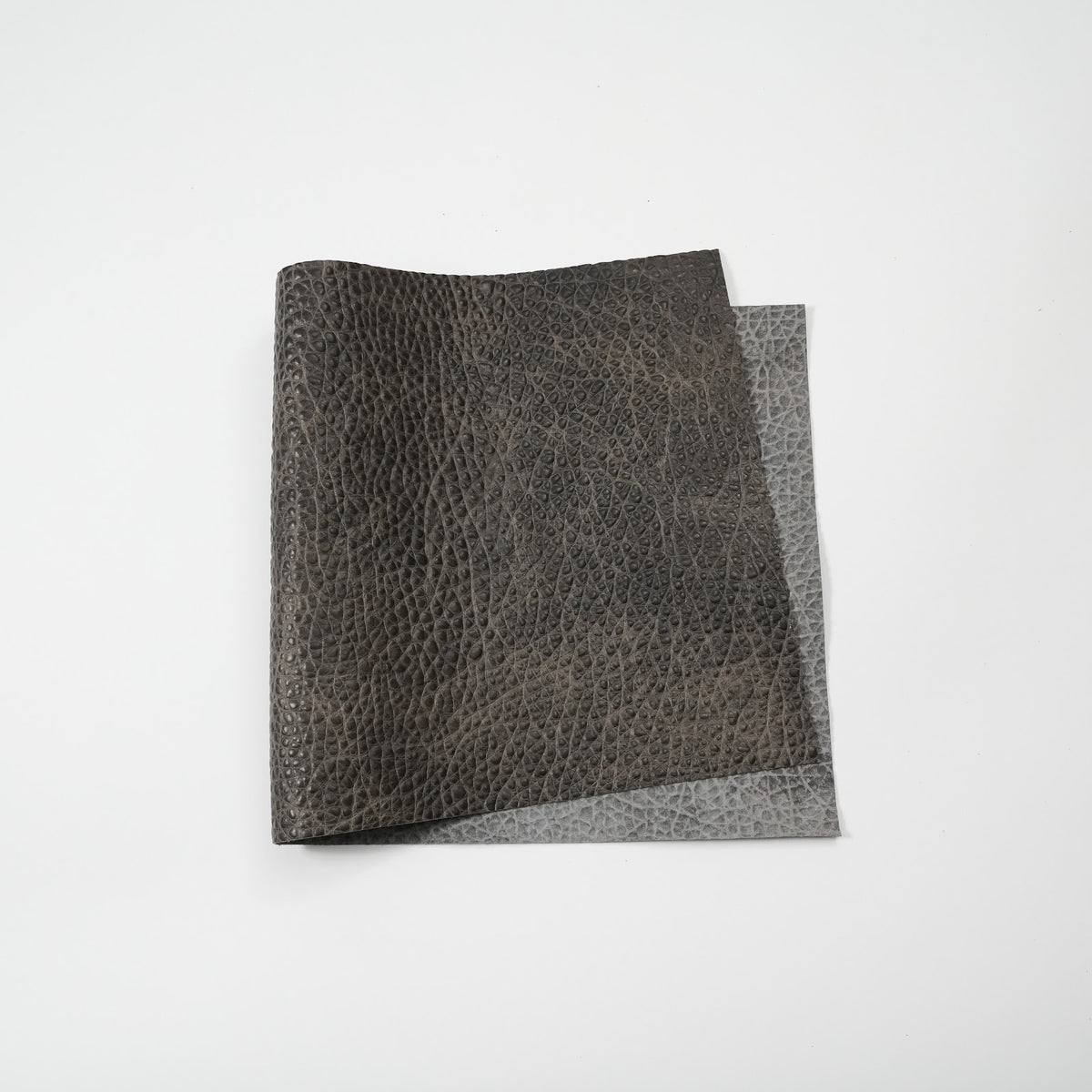 Bison Embossed Cowhide Leather Panels, 2.5-3 oz - Gray