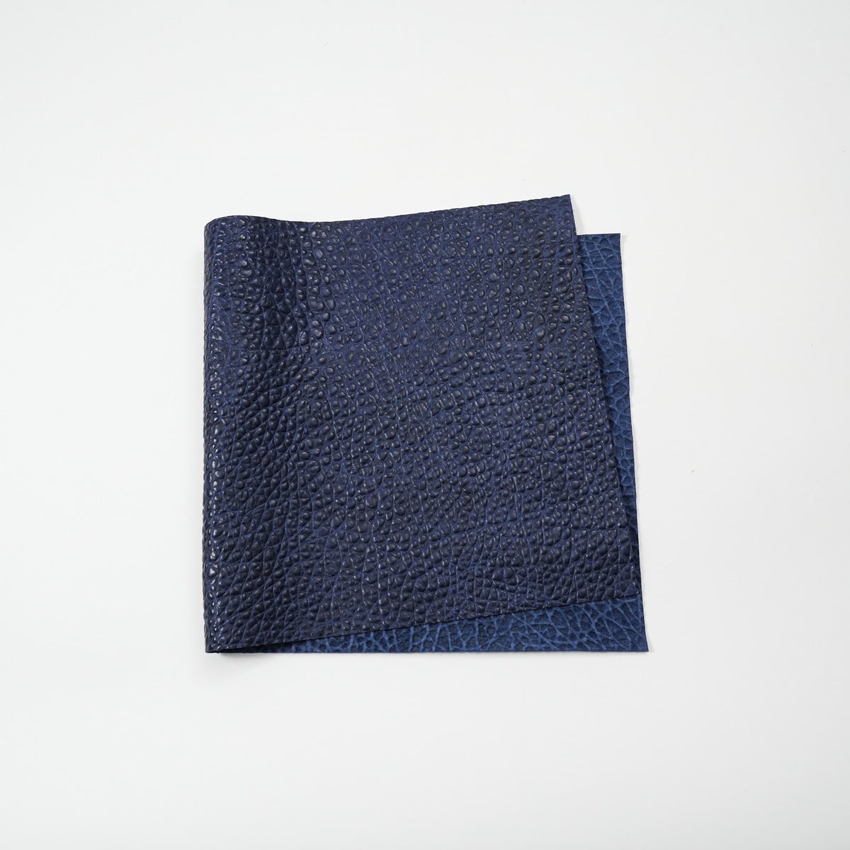 Bison Embossed Cowhide Leather Panels, 2.5-3 oz - Navy Blue
