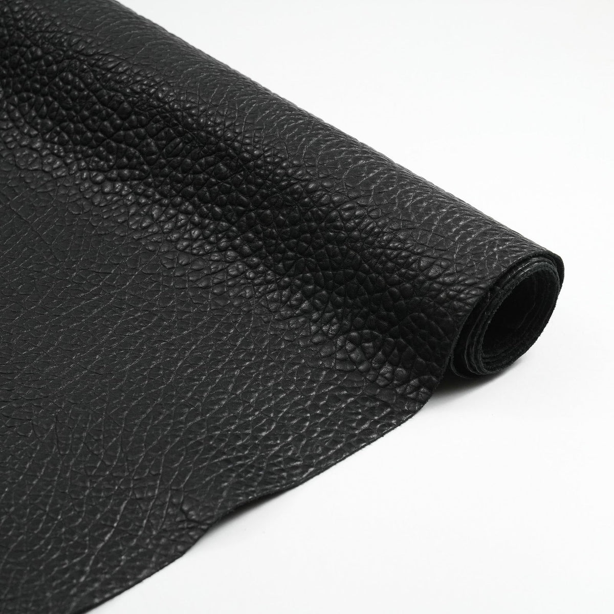 Bison Embossed Cowhide Leather Sides, 2.5-3 oz - Black