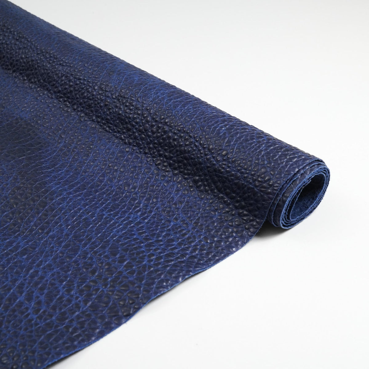 Bison Embossed Cowhide Leather Sides, 2.5-3 oz - Navy Blue