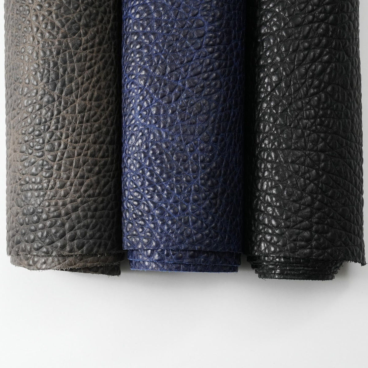 Bison Embossed Cowhide Leather Sides, 2.5-3 oz - Gray