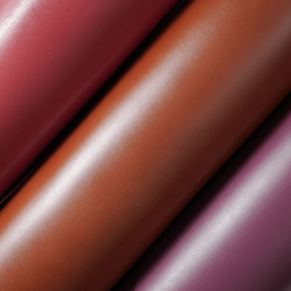 Dyed Veg Tan Leather Panels - Cognac Brown