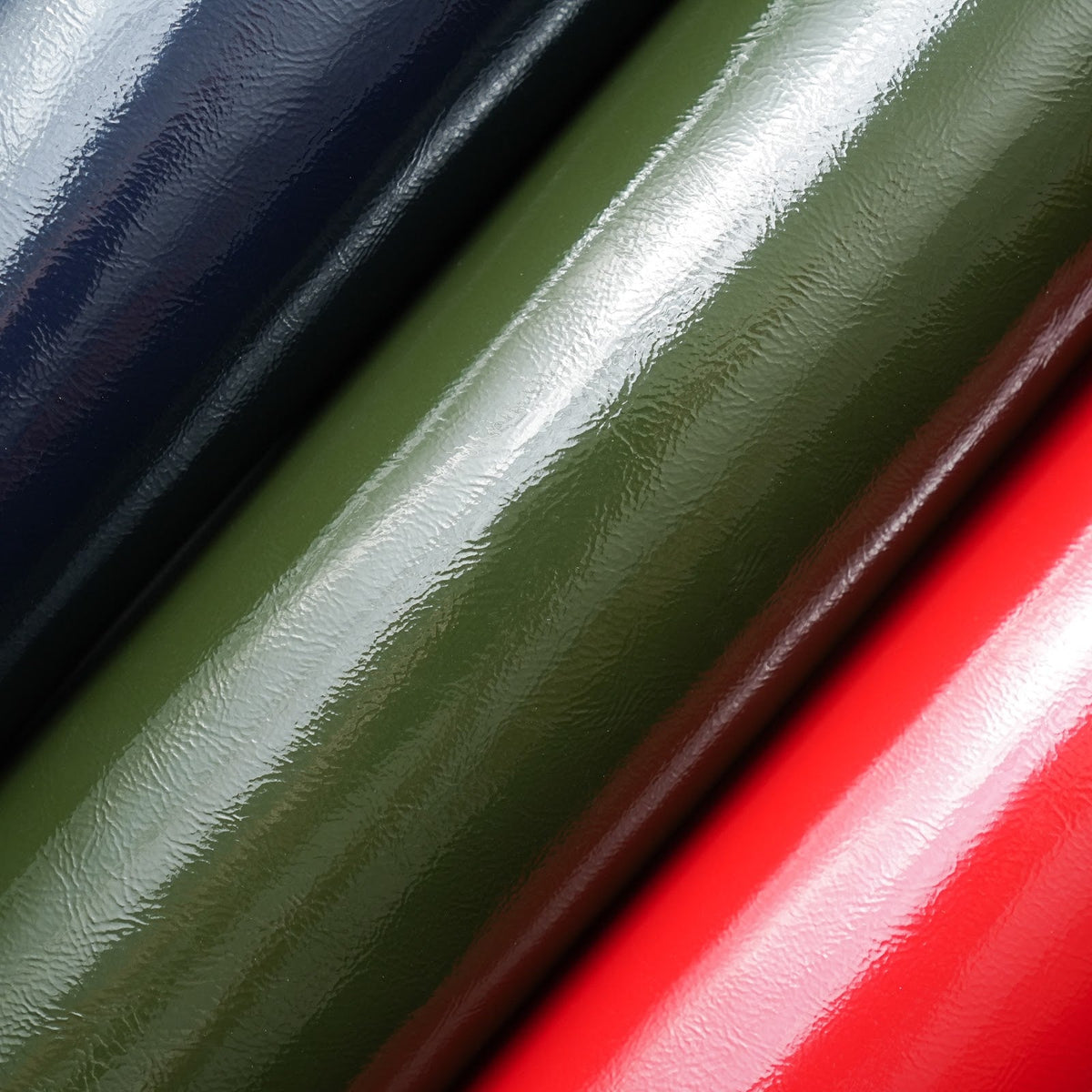 Crinkled Patent Leather Sides, 2.5-3 oz - Dark Olive Green