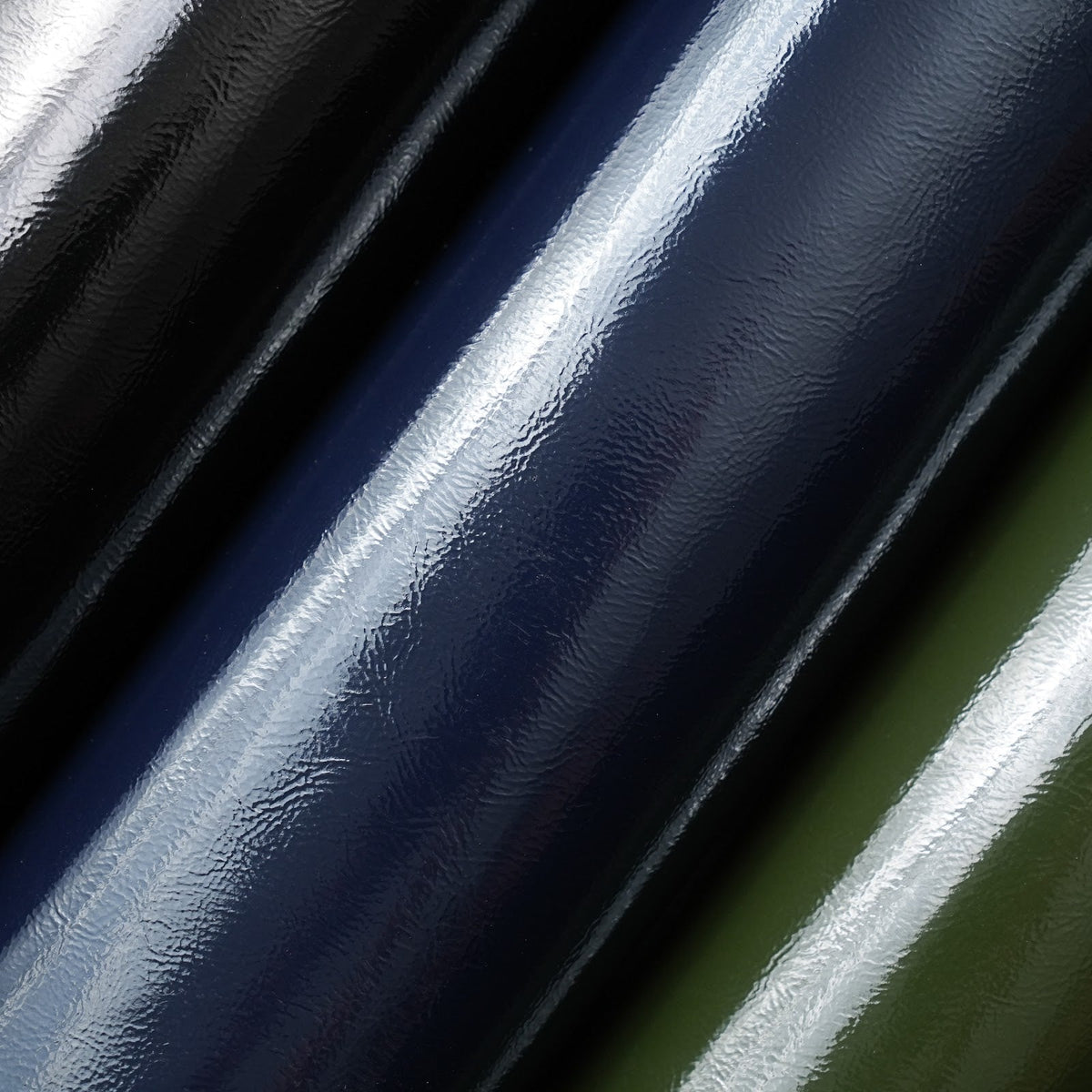 Crinkled Patent Leather Panels, 2.5–3 oz – Navy Blue