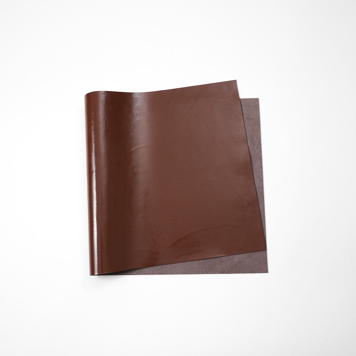 Crinkled Patent Leather Panels, 2.5–3 oz – Cognac Brown