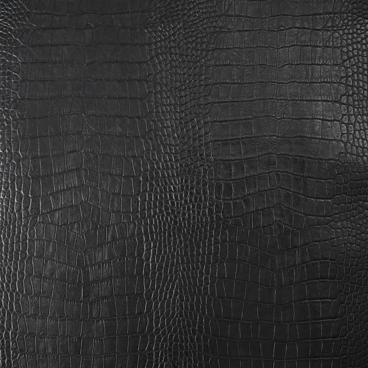 Crocodile Embossed Leather, 2.5–3 oz – Black
