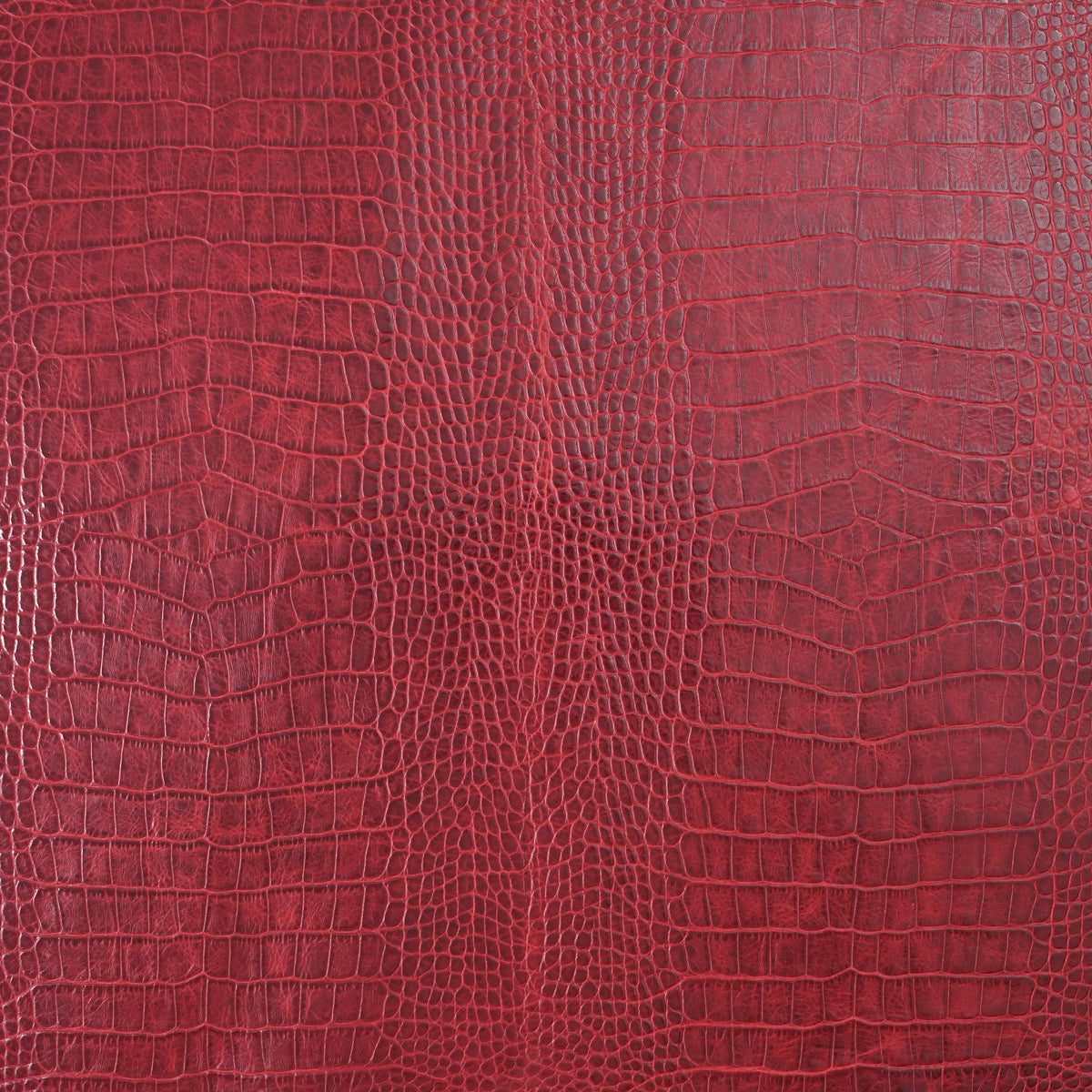 Crocodile Embossed Leather, 2.5–3 oz – Red