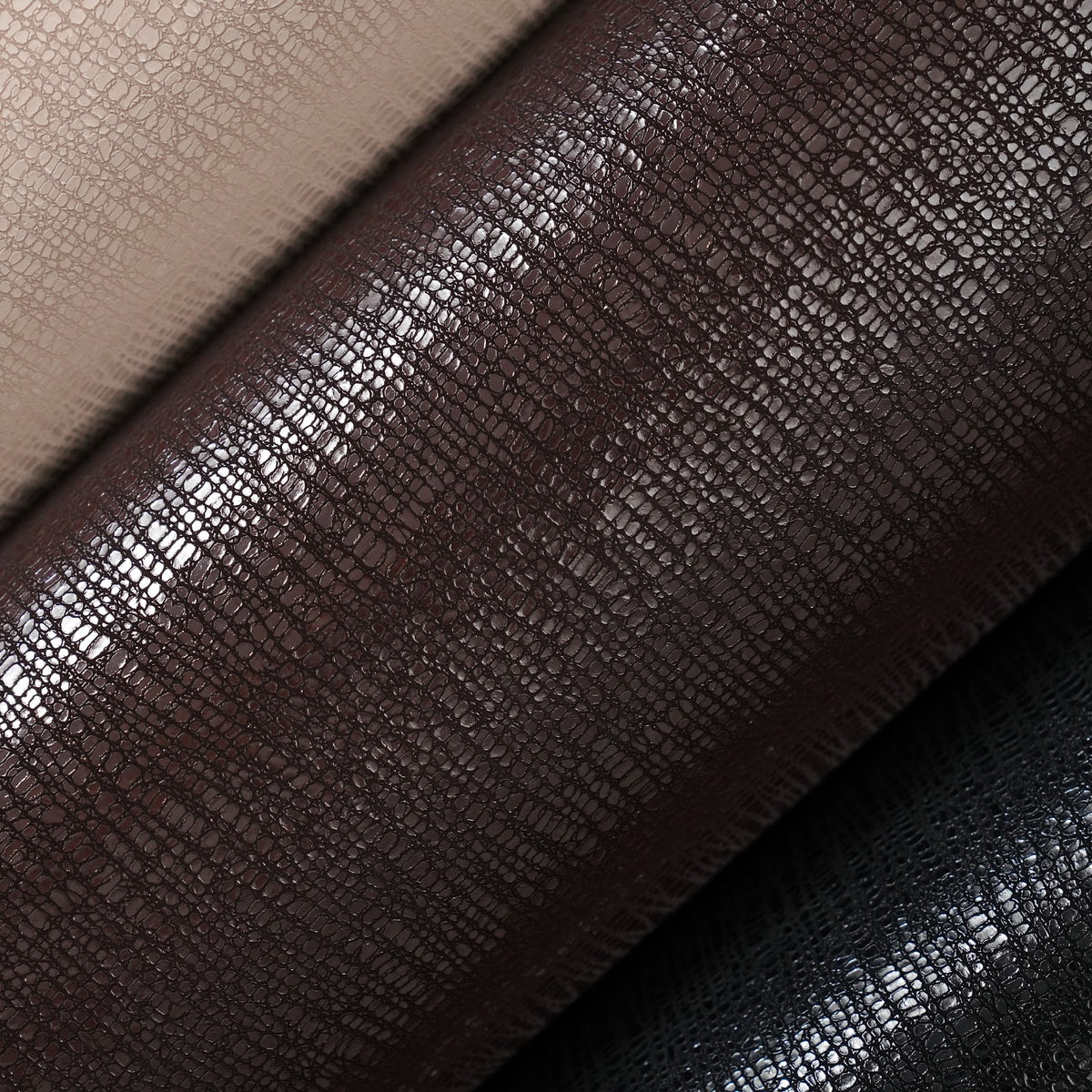 Lizard Embossed Cowhide Leather Sides, 3-3.5 oz - Brown